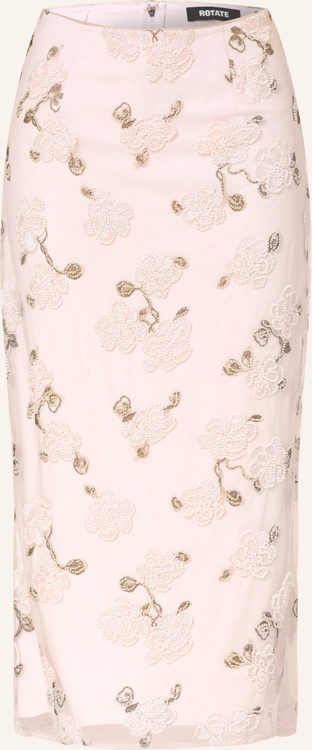 Rotate Mesh-Rock Mit Schmucksteinen rosa