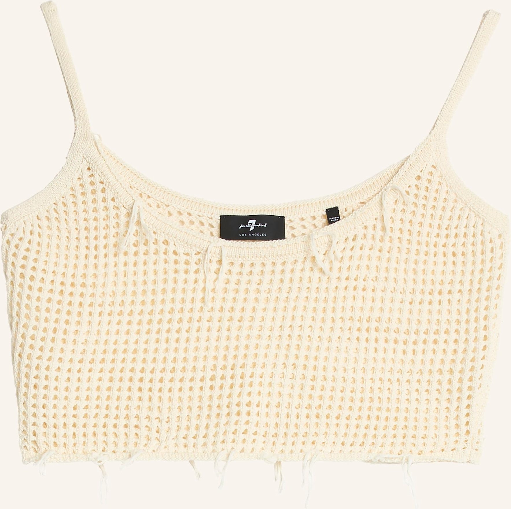 7 For All Mankind Cropped Tank Top weiss