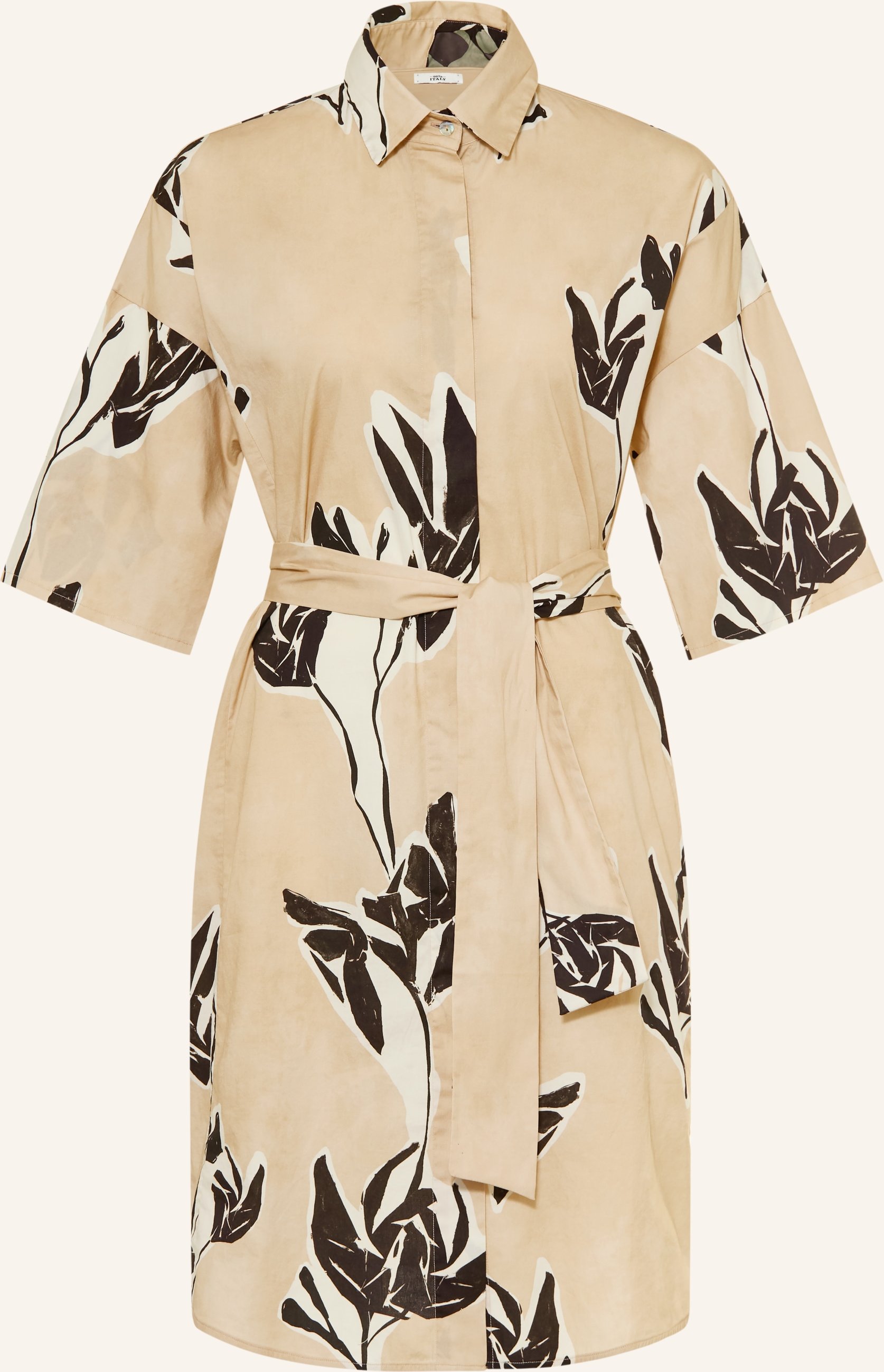 0039 Italy Hemdblusenkleid Derby beige