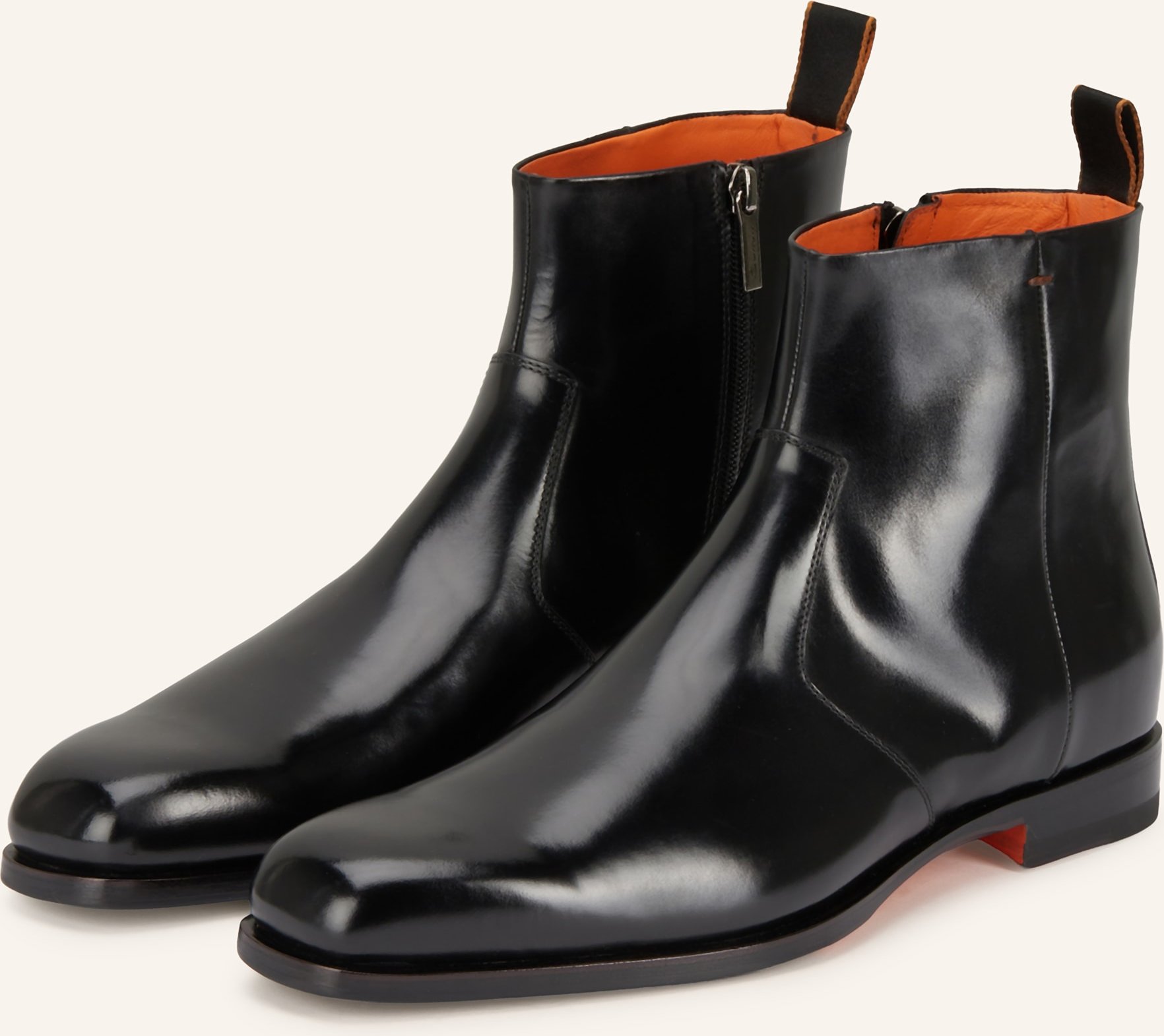 Santoni Stiefeletten Brando schwarz