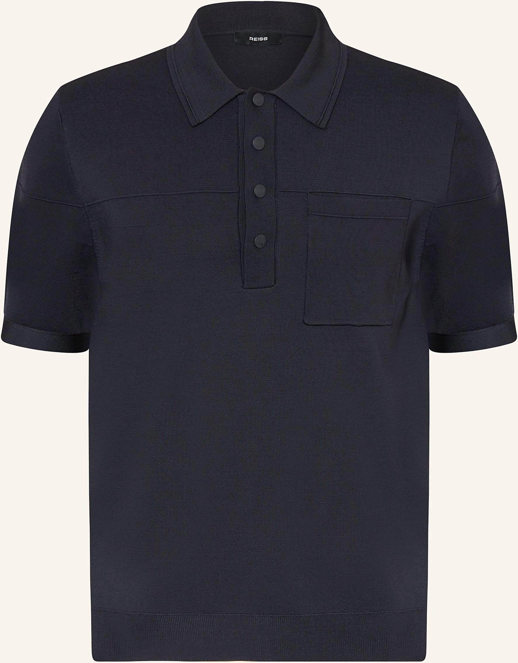 Reiss Jersey-Poloshirt Blinker blau