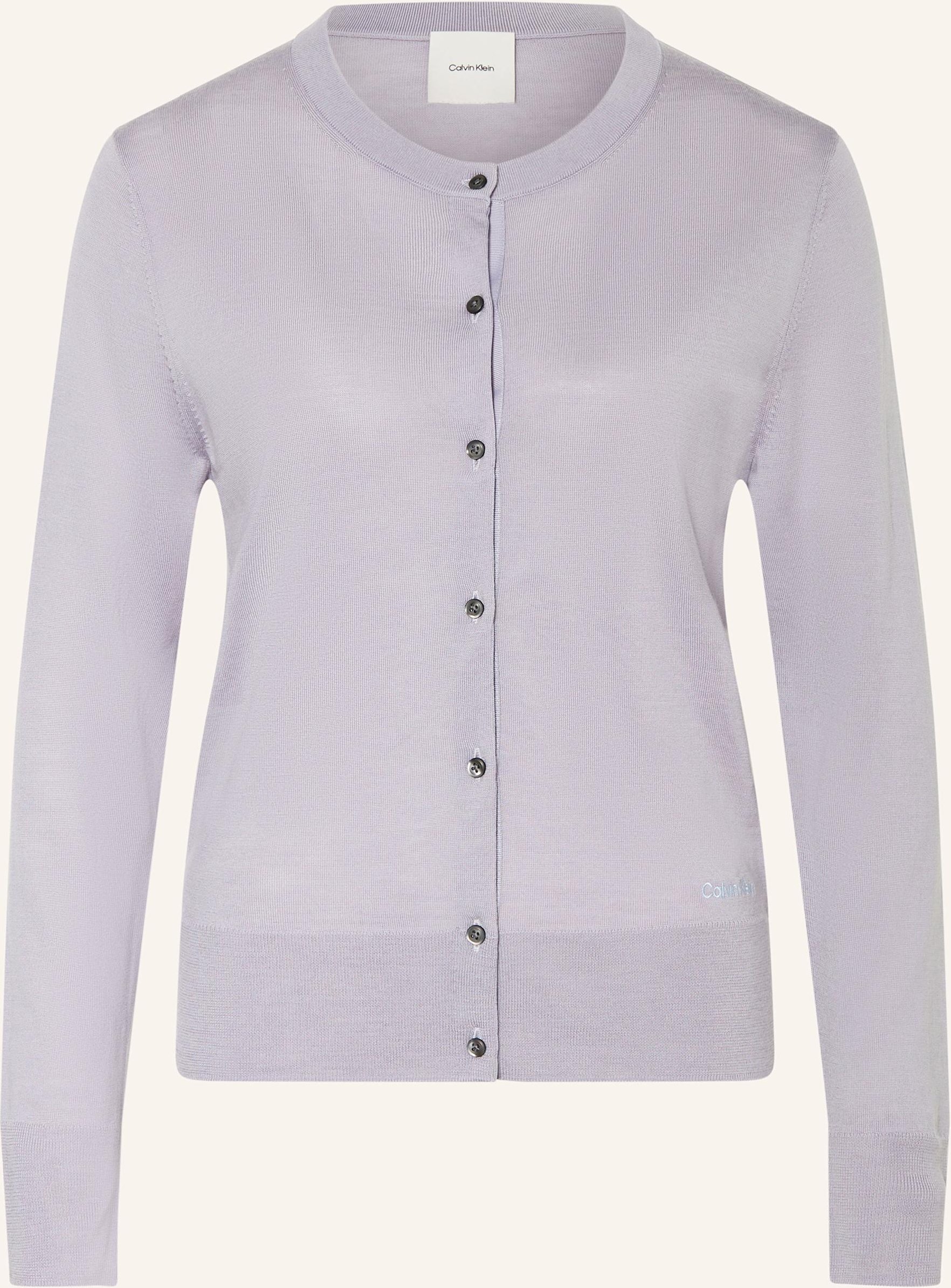 Thumbnail - Calvin Klein Strickjacke Aus Merinowolle grau