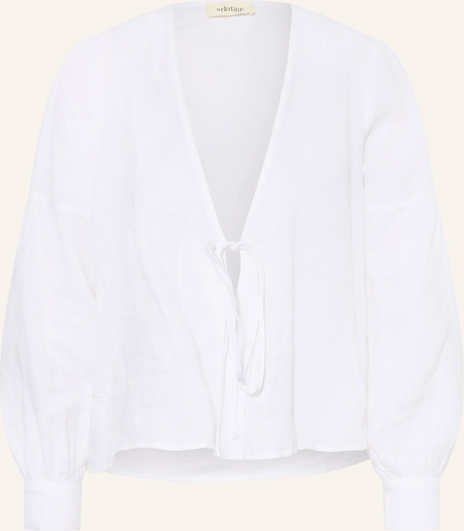 Arkitaip Wickelbluse Anna Aus Leinen weiss