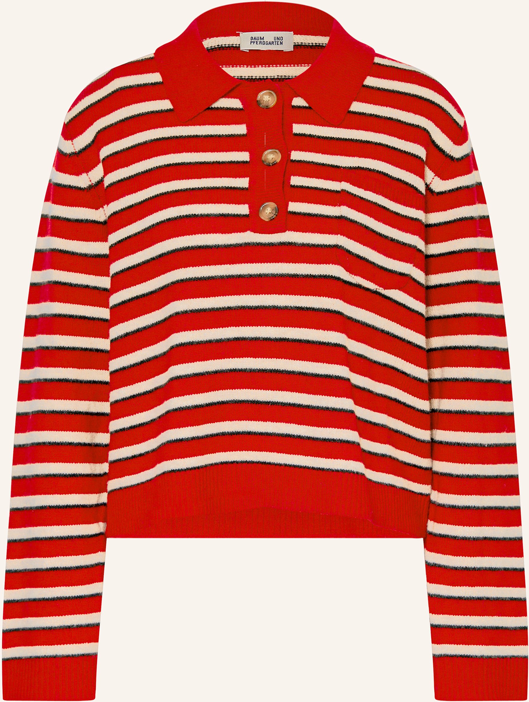 Baum Und Pferdgarten Strick-Poloshirt Cori rot