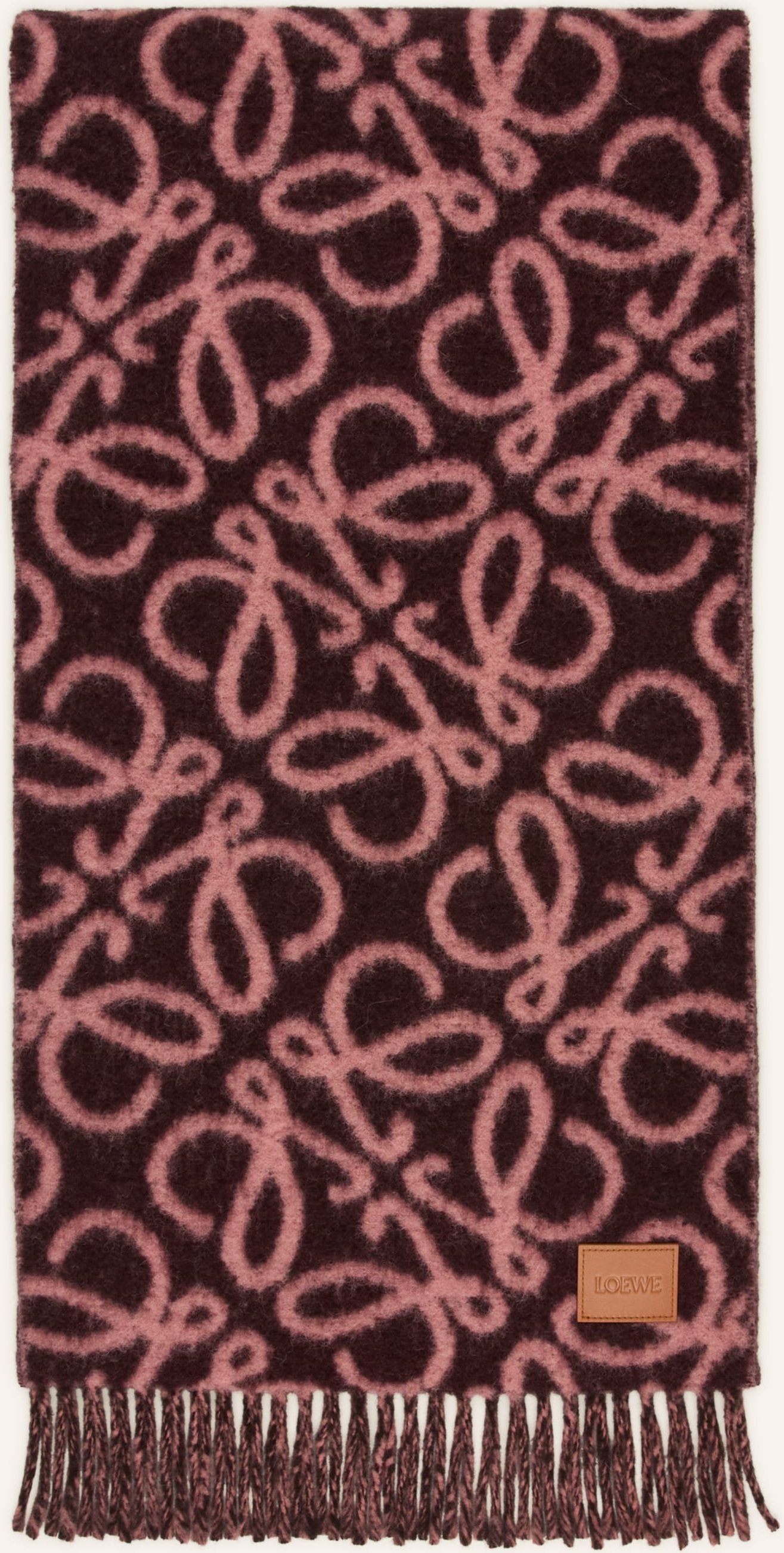 Loewe Schal Anagram Mit Alpaka braun