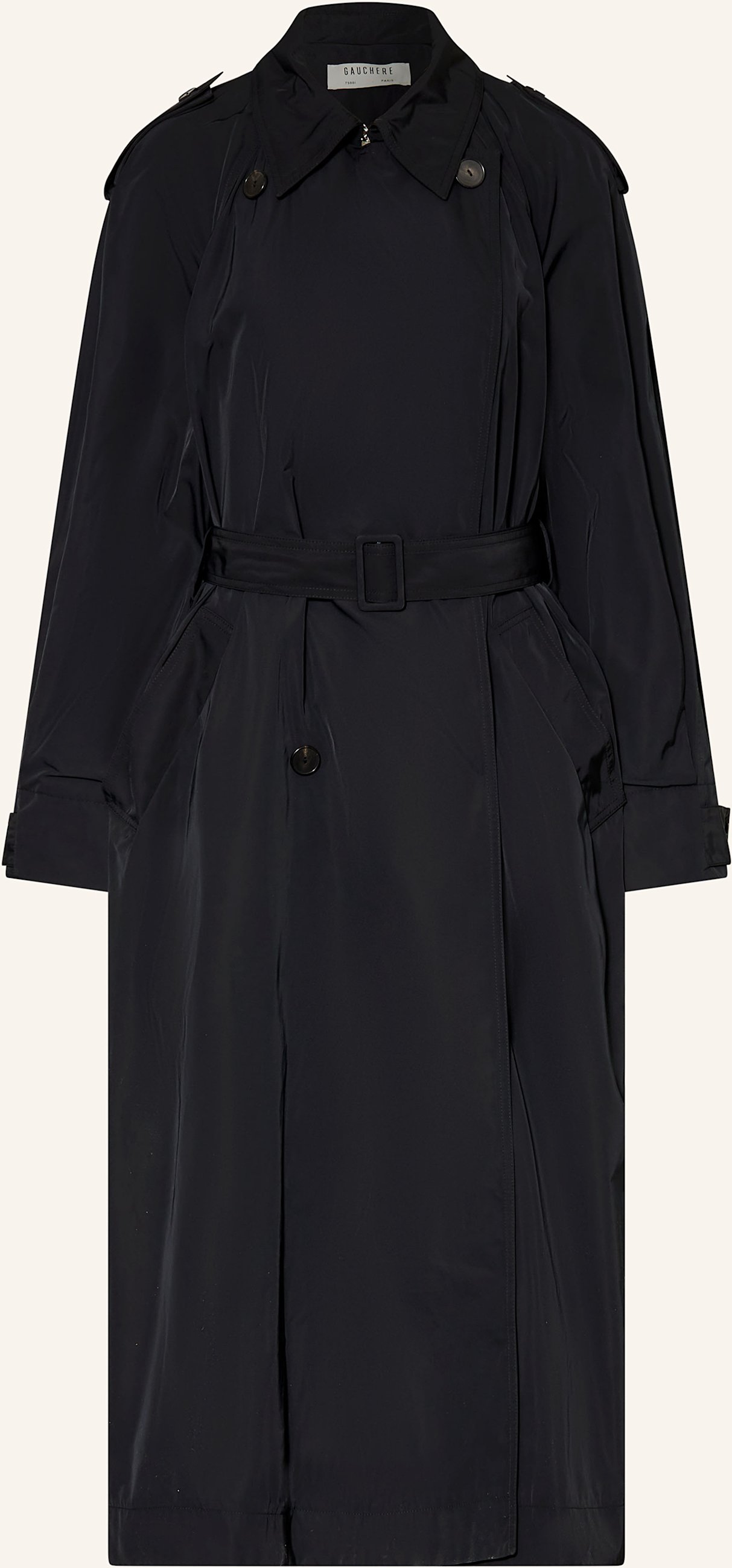Gauchere Trenchcoat schwarz