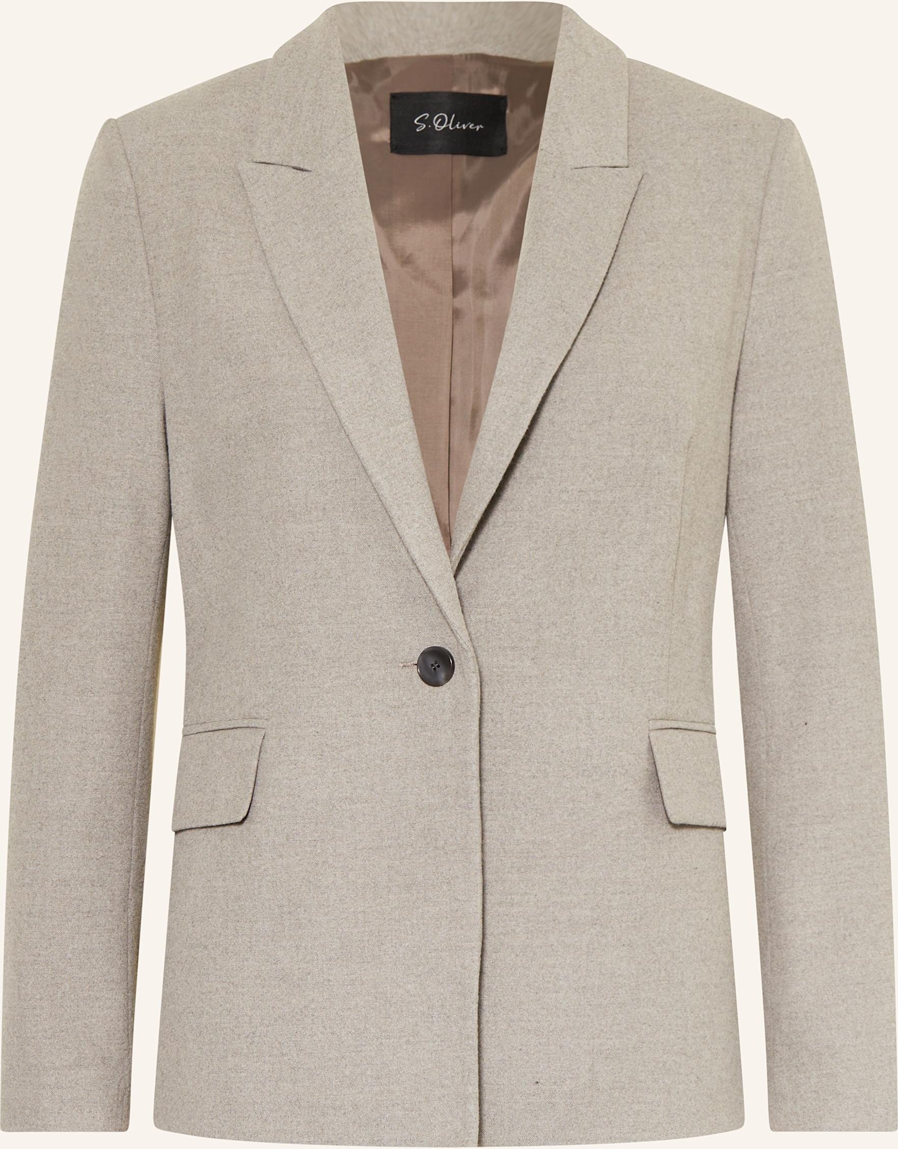 S.Oliver Black Label Flanellblazer grau