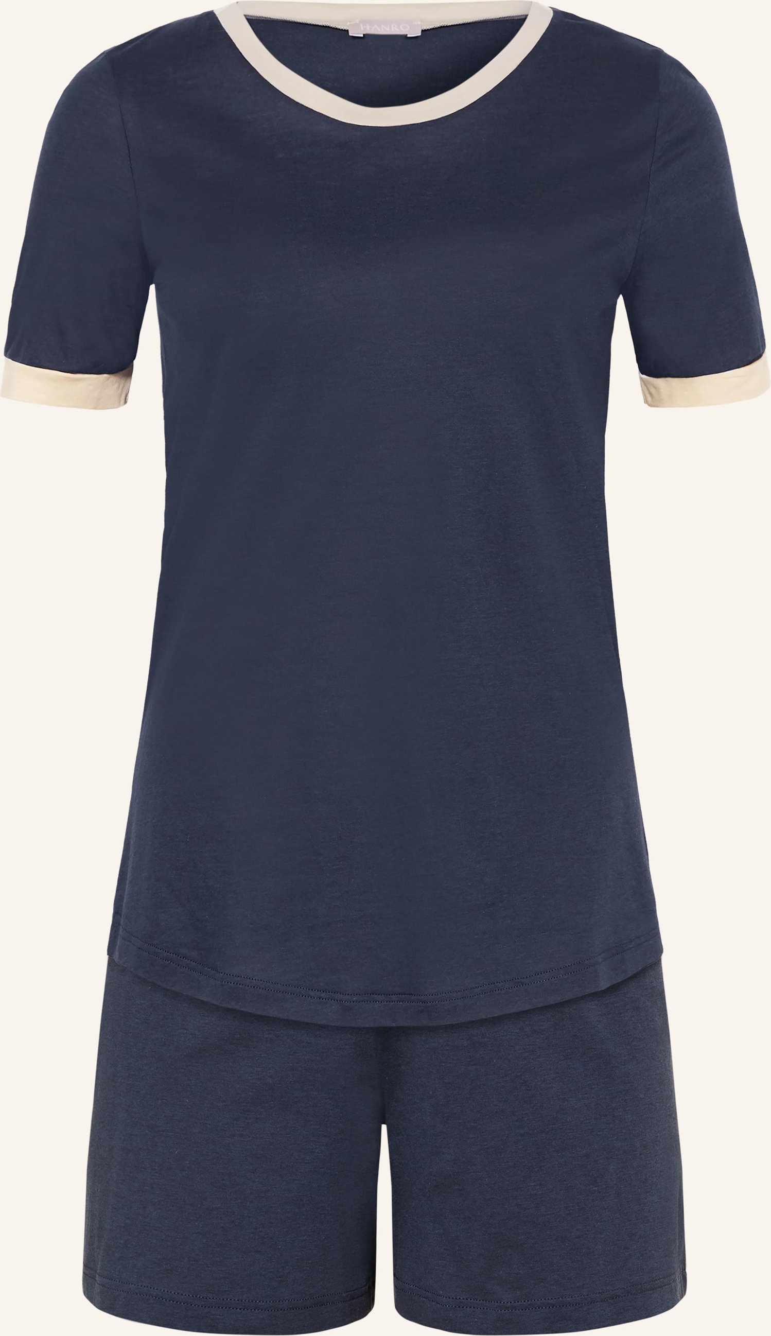 Hanro Shorty-Schlafanzug Laura blau