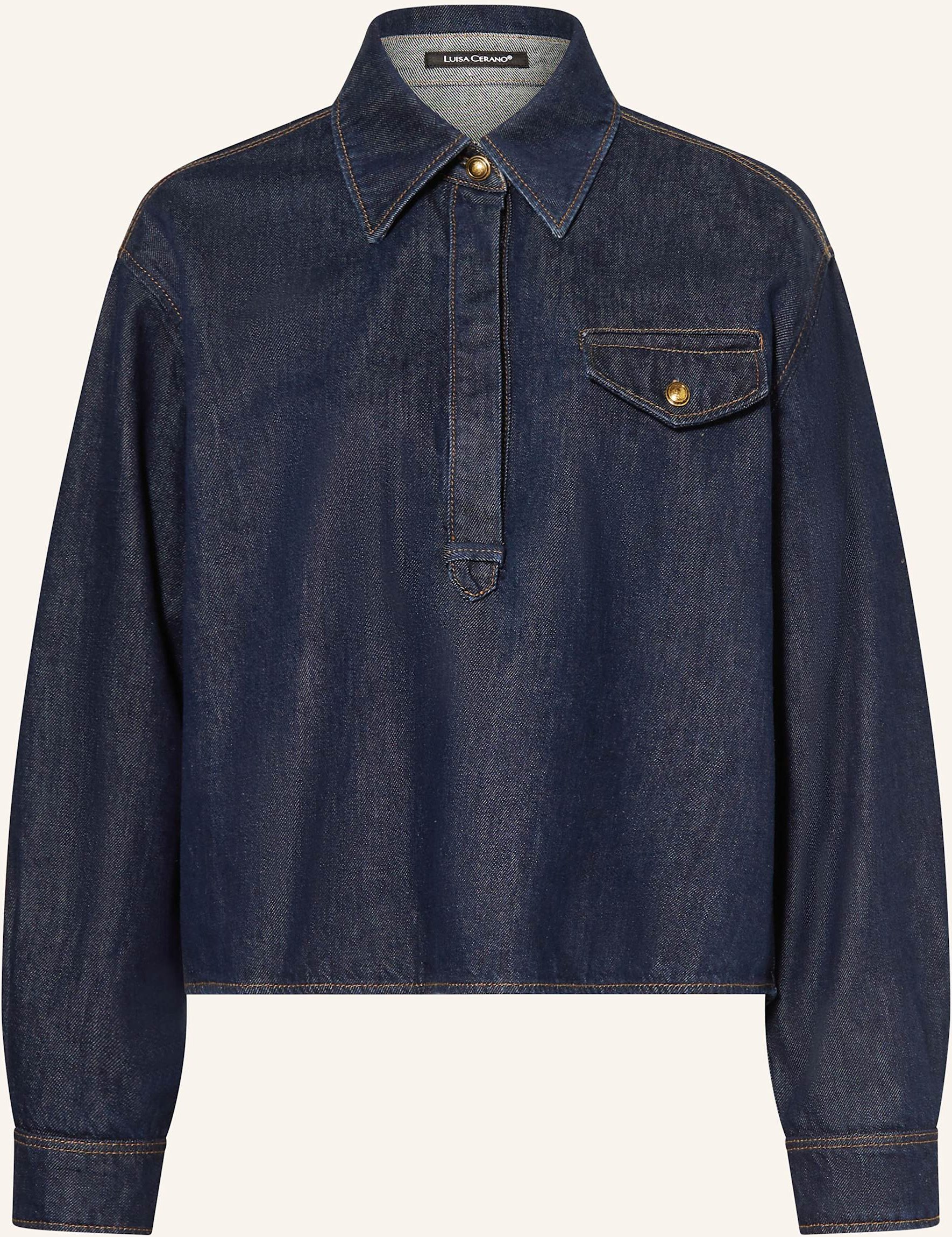Luisa Cerano Jeansbluse blau