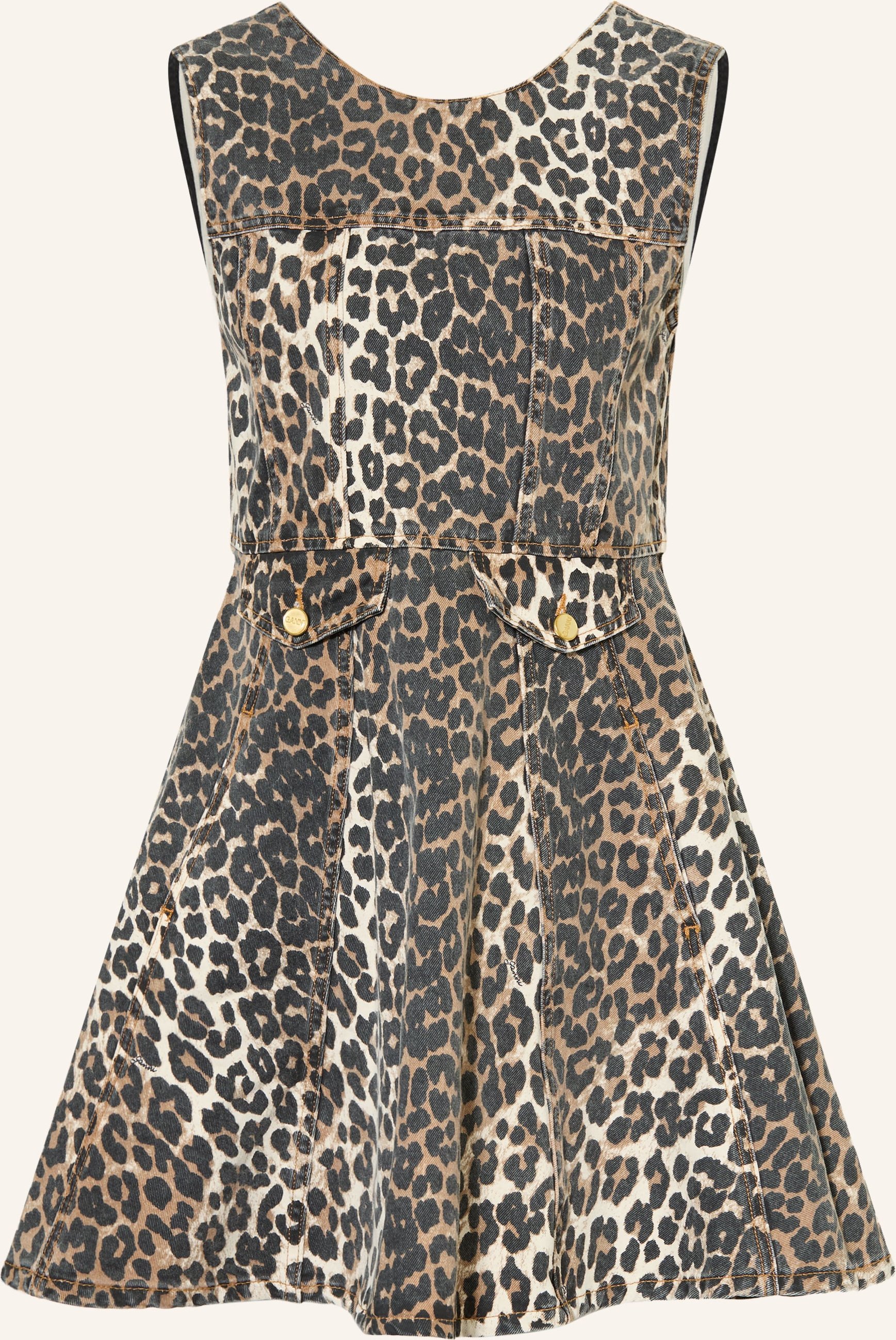 Ganni Jeanskleid braun