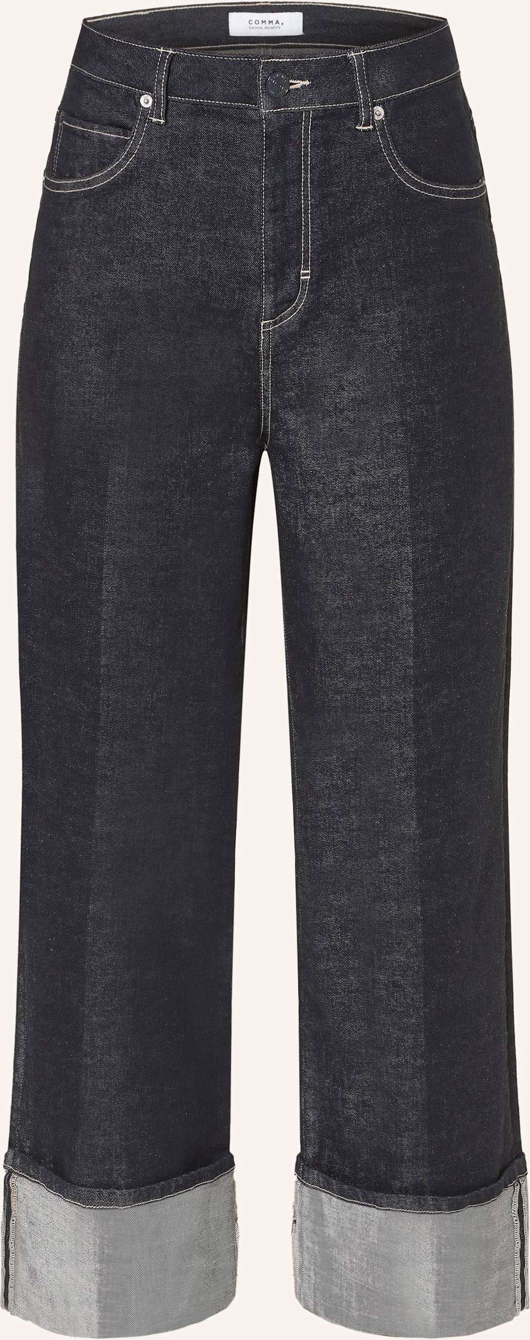 Comma Casual Identity Wide Leg Jeans blau