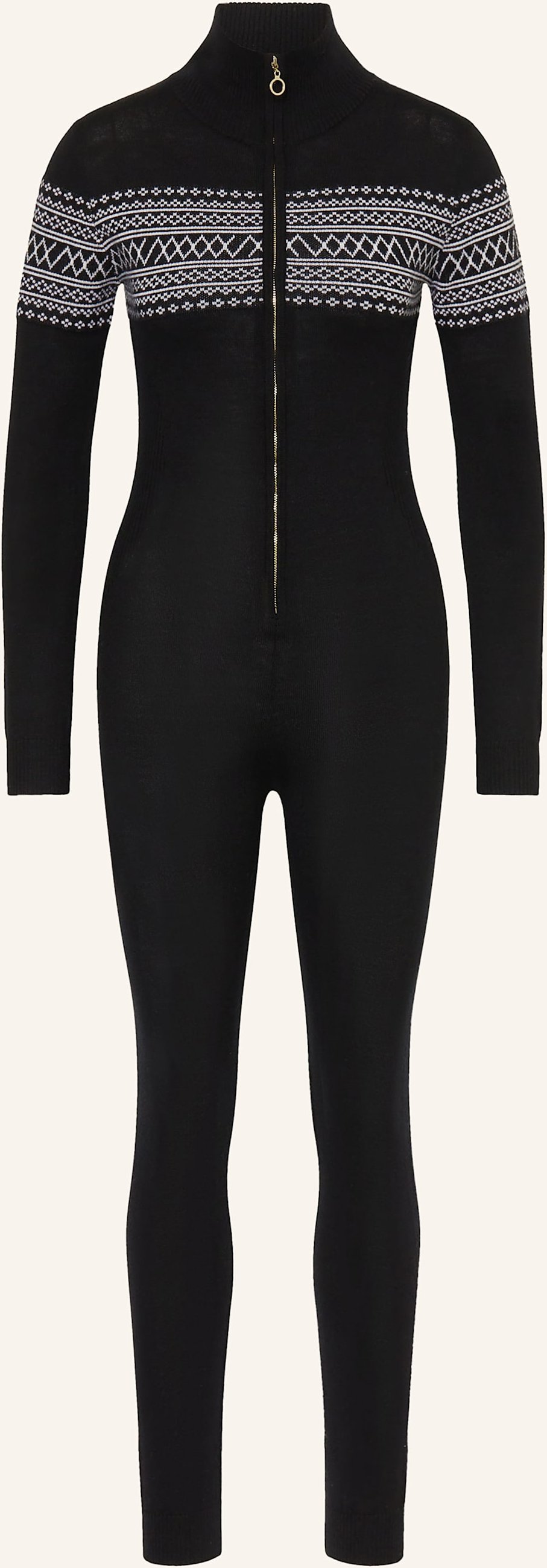We Norwegians Strick-Jumpsuit Signature Aus Merinowolle schwarz