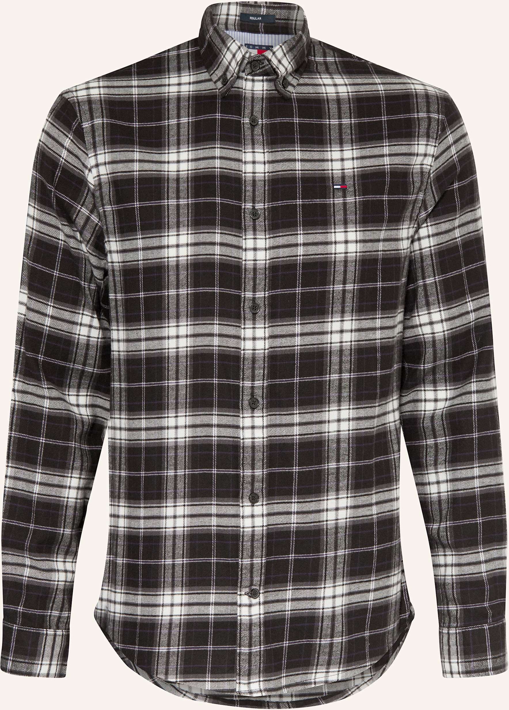 Thumbnail - Tommy Jeans Flanellhemd Regular Fit schwarz