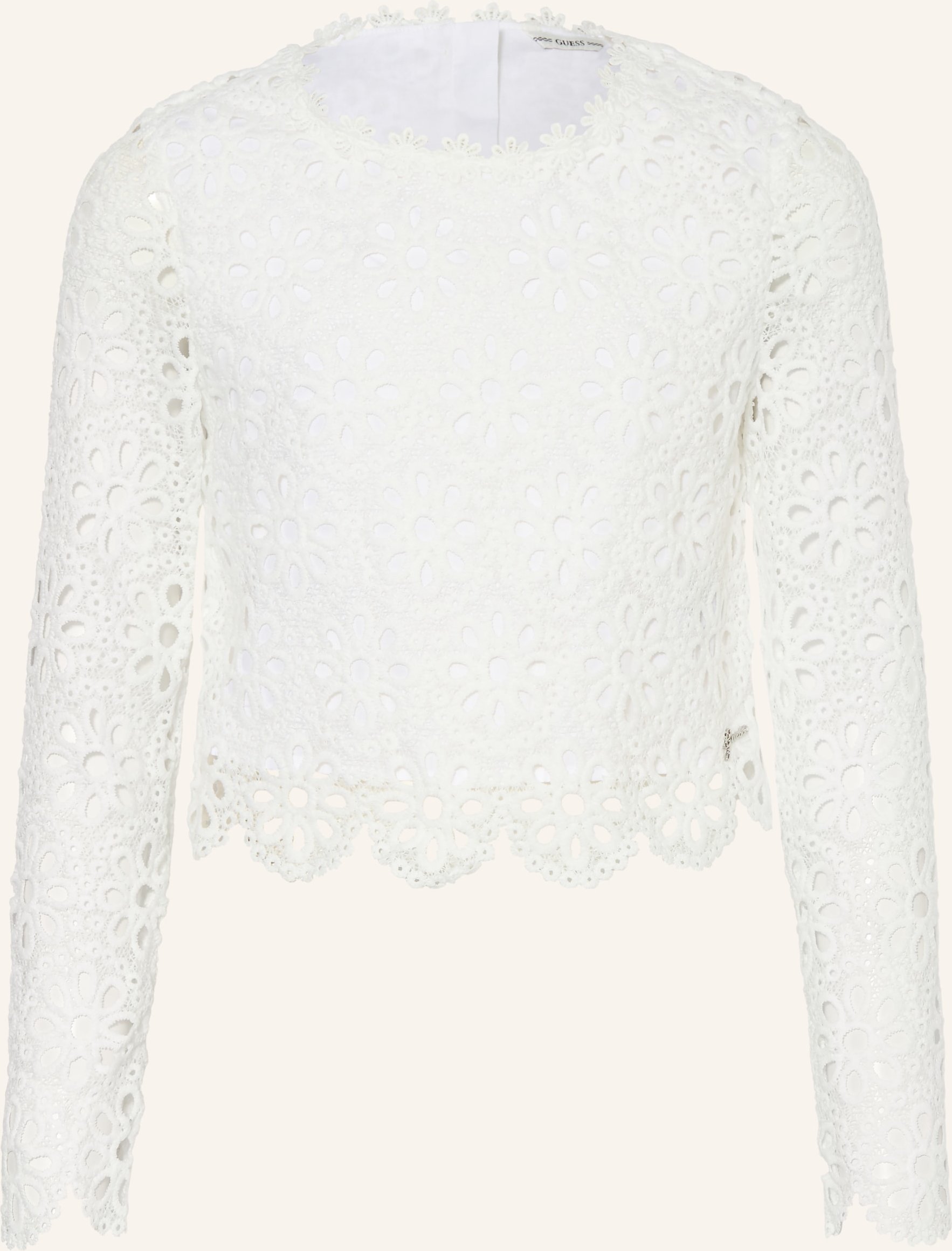 Guess Blusenshirt Aus Spitze weiss