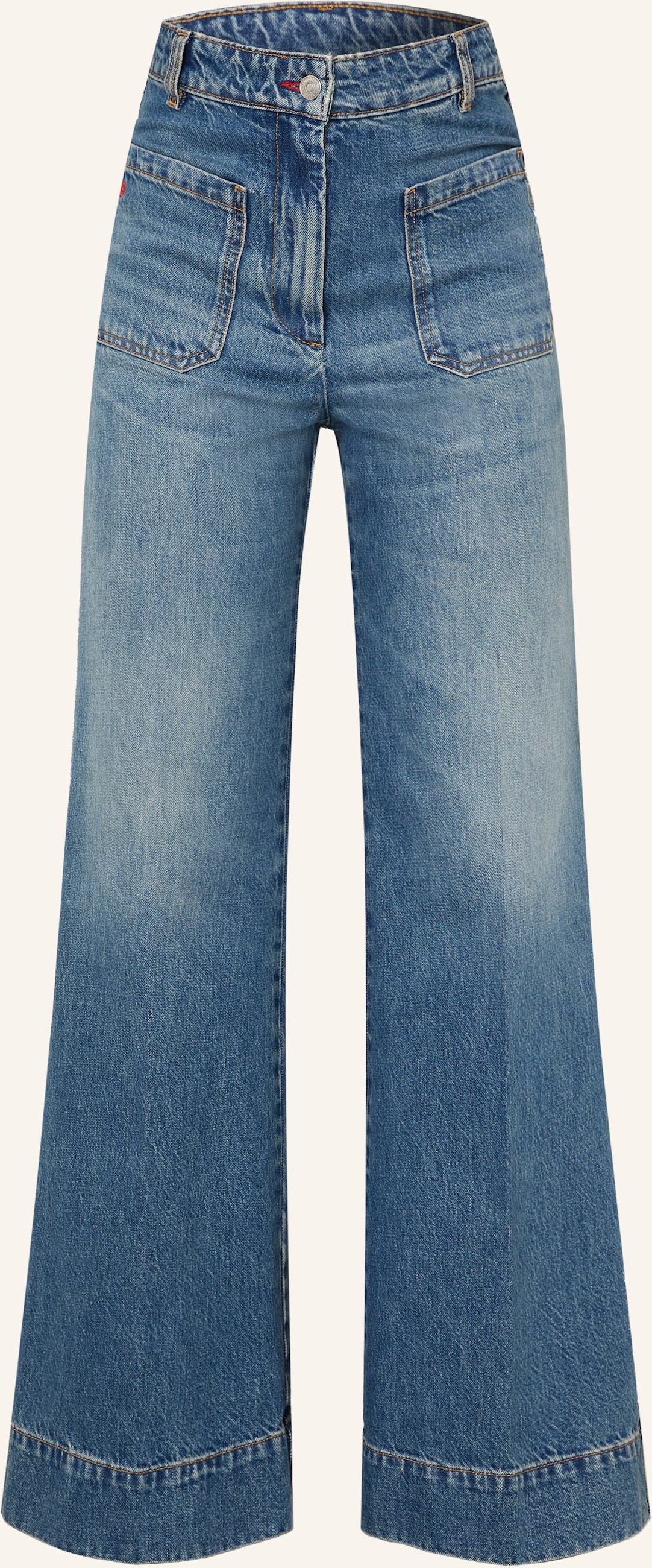 Victoria Beckham Straight Jeans Alina blau
