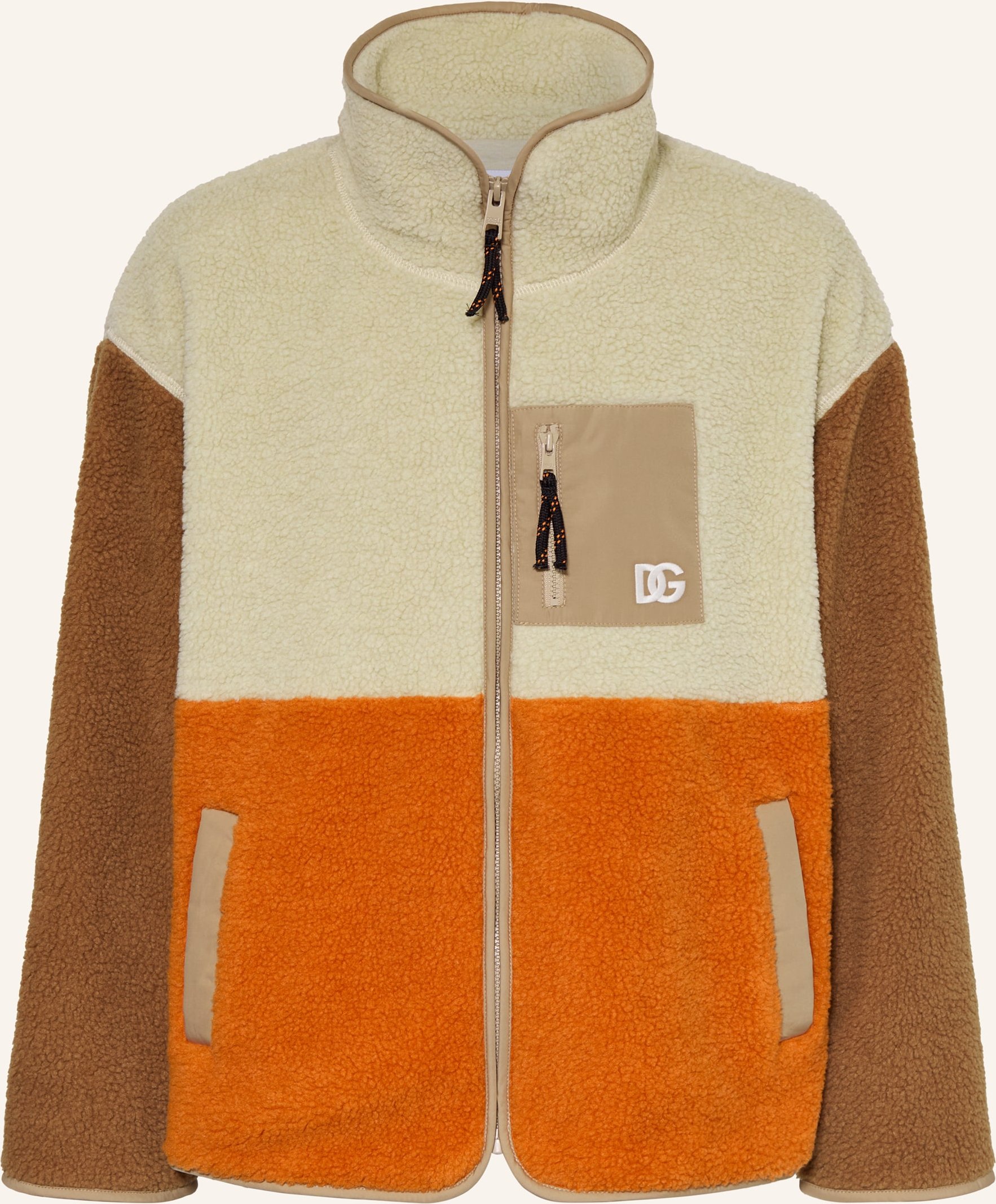 Dolce & Gabbana Teddyfell-Jacke schwarz