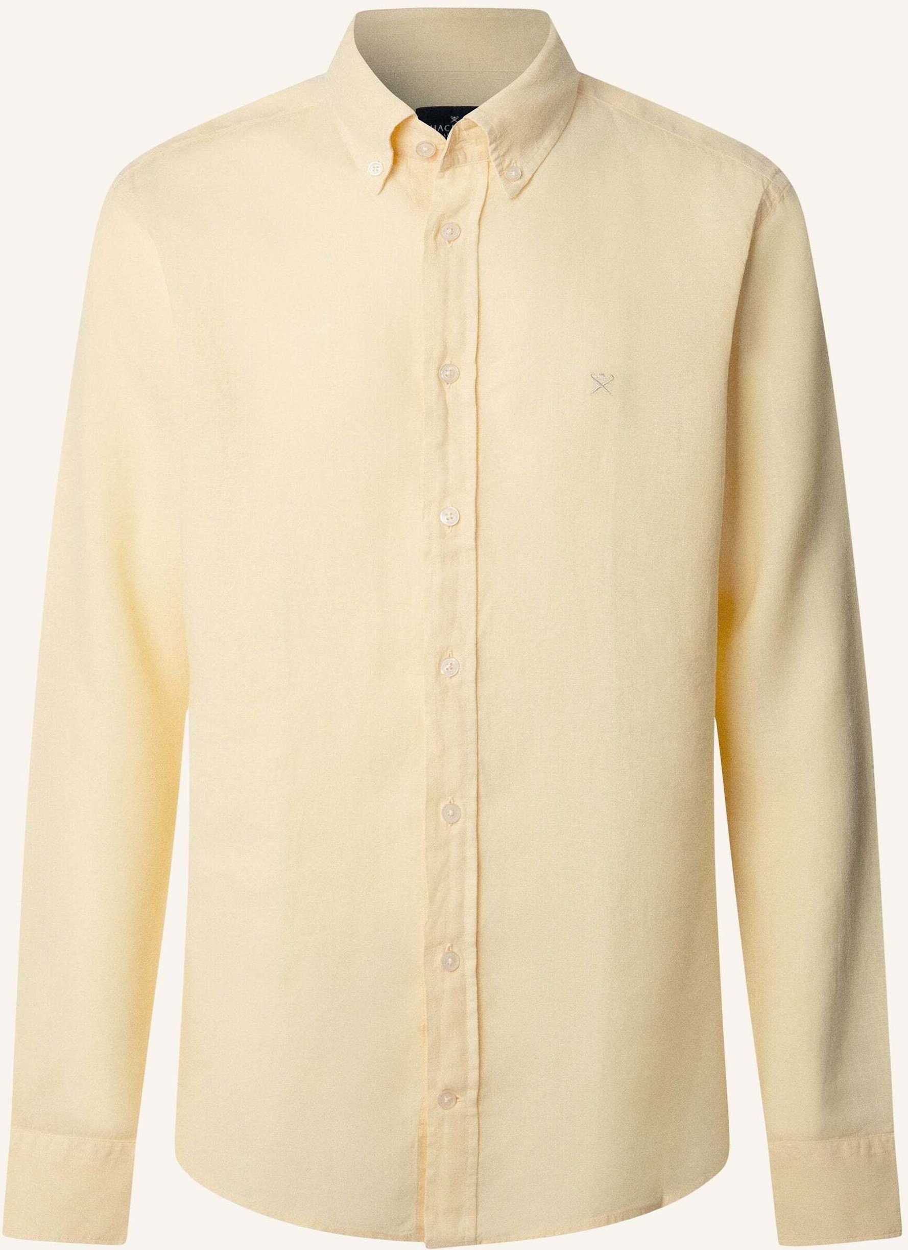 Hackett London Freizeithemd Ess Gmd Linen Brpt gelb