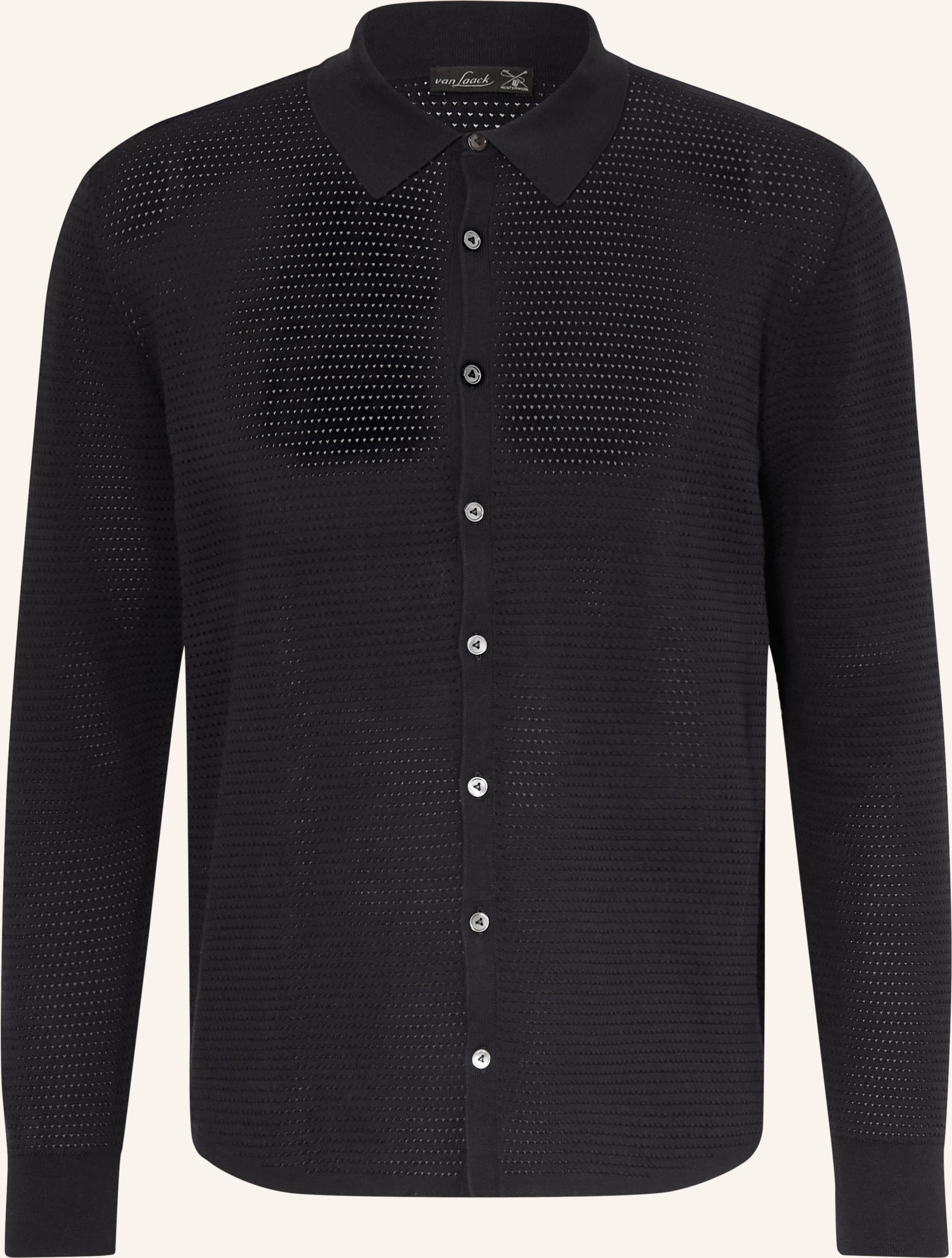 Van Laack Strickhemd Vl-Safino-Xx Regular Fit blau