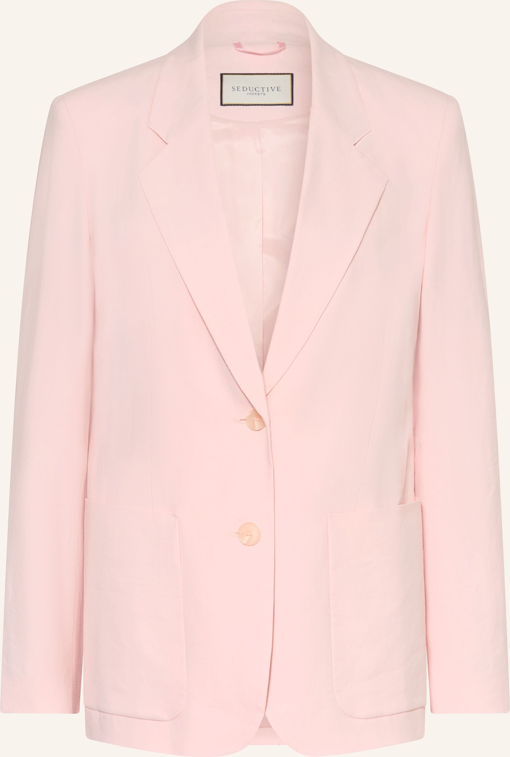 Seductive Blazer Carette Mit Leinen rosa