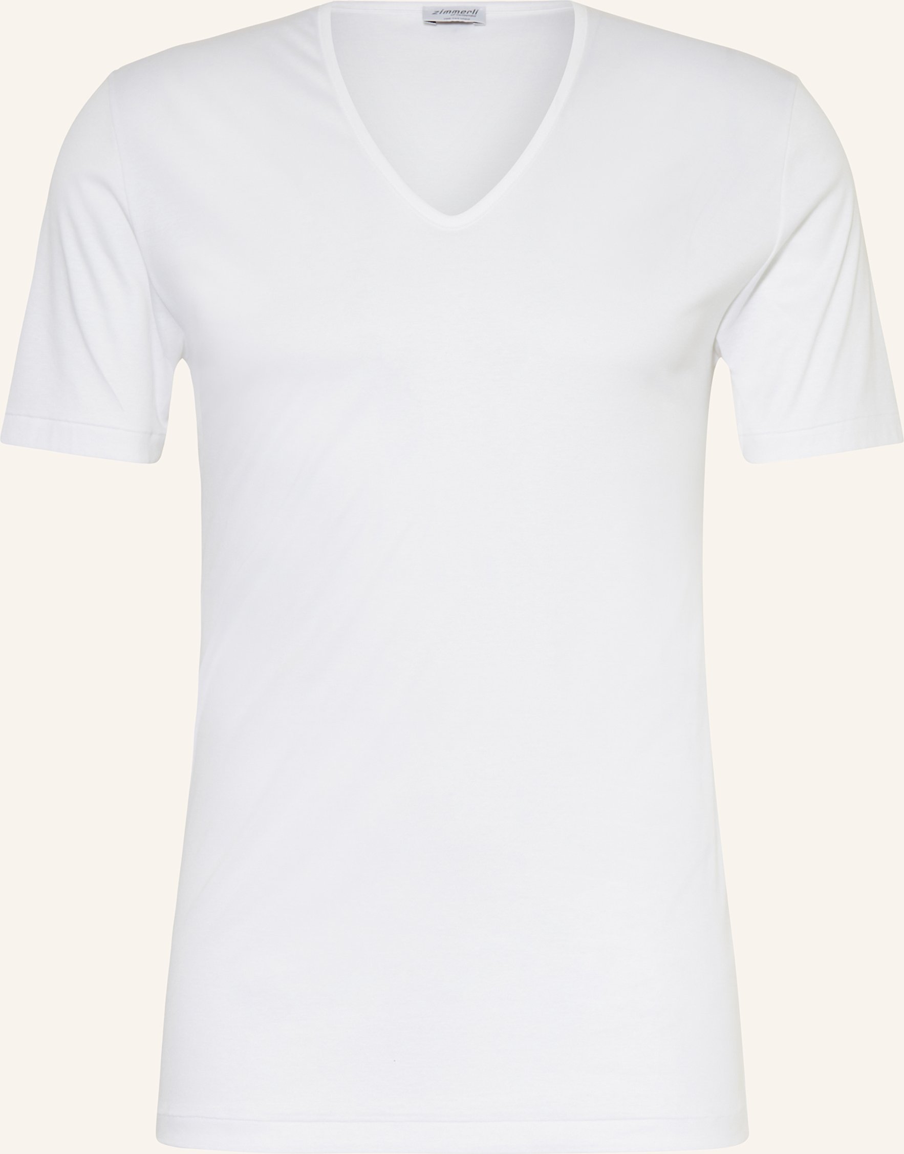 Zimmerli V-Shirt Sea Island weiss