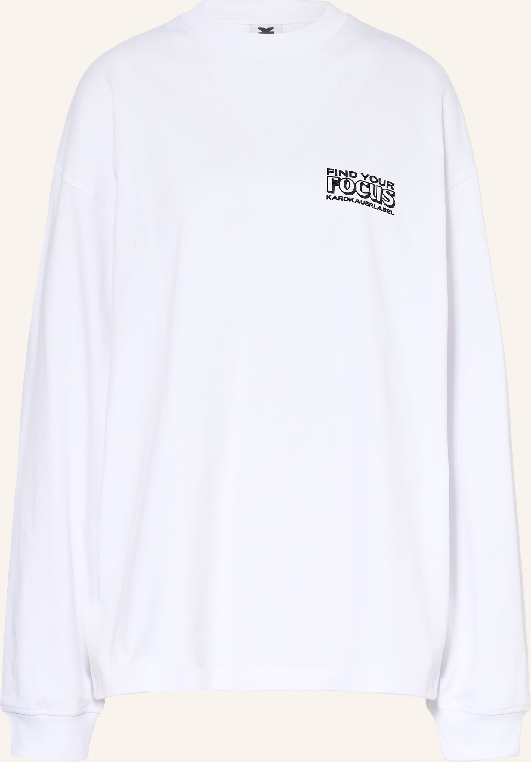 Karo Kauer Oversized-Longsleeve weiss