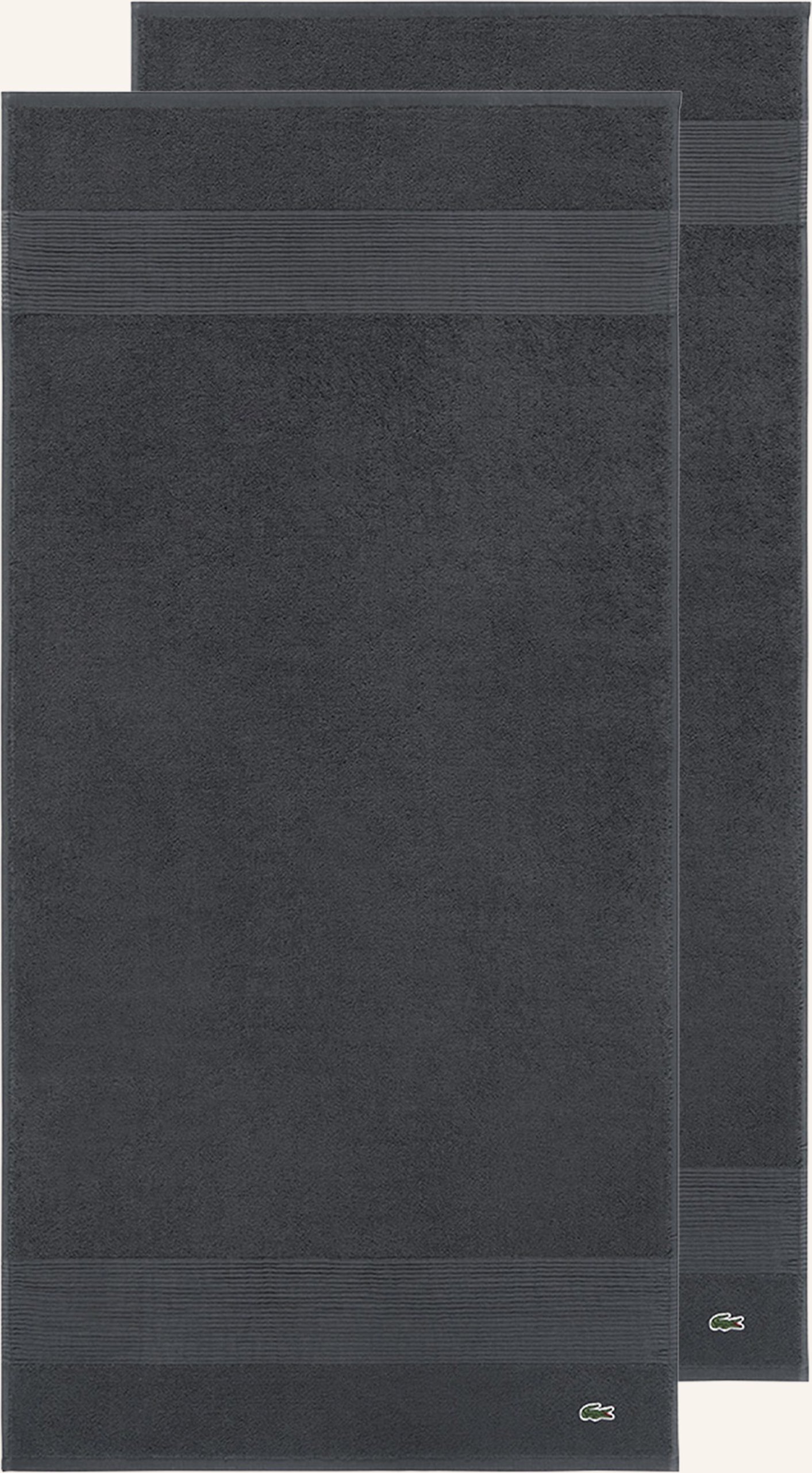 Lacoste Handtuch 2er Set Llecroco schwarz