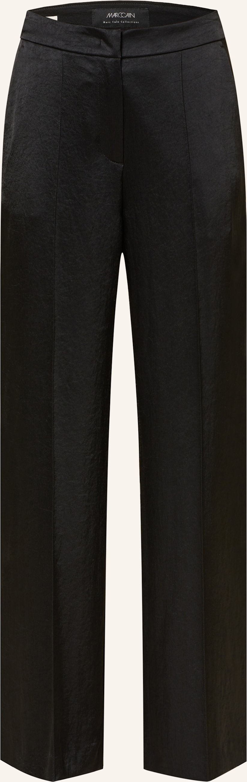 Thumbnail - Marc Cain Marlenehose Wukari Aus Satin schwarz