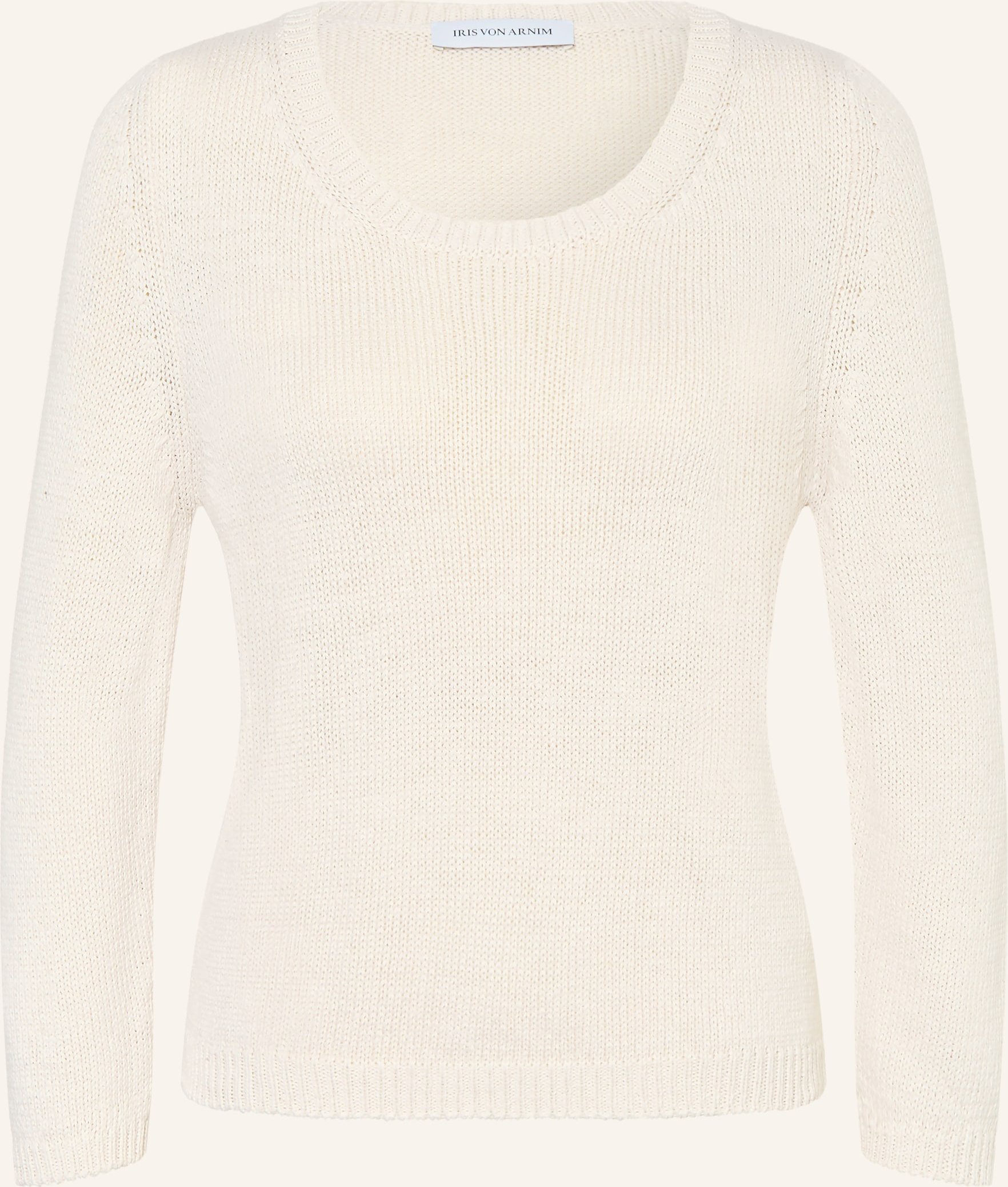 Iris Von Arnim Pullover Dilia Mit Seide Und Leinen weiss