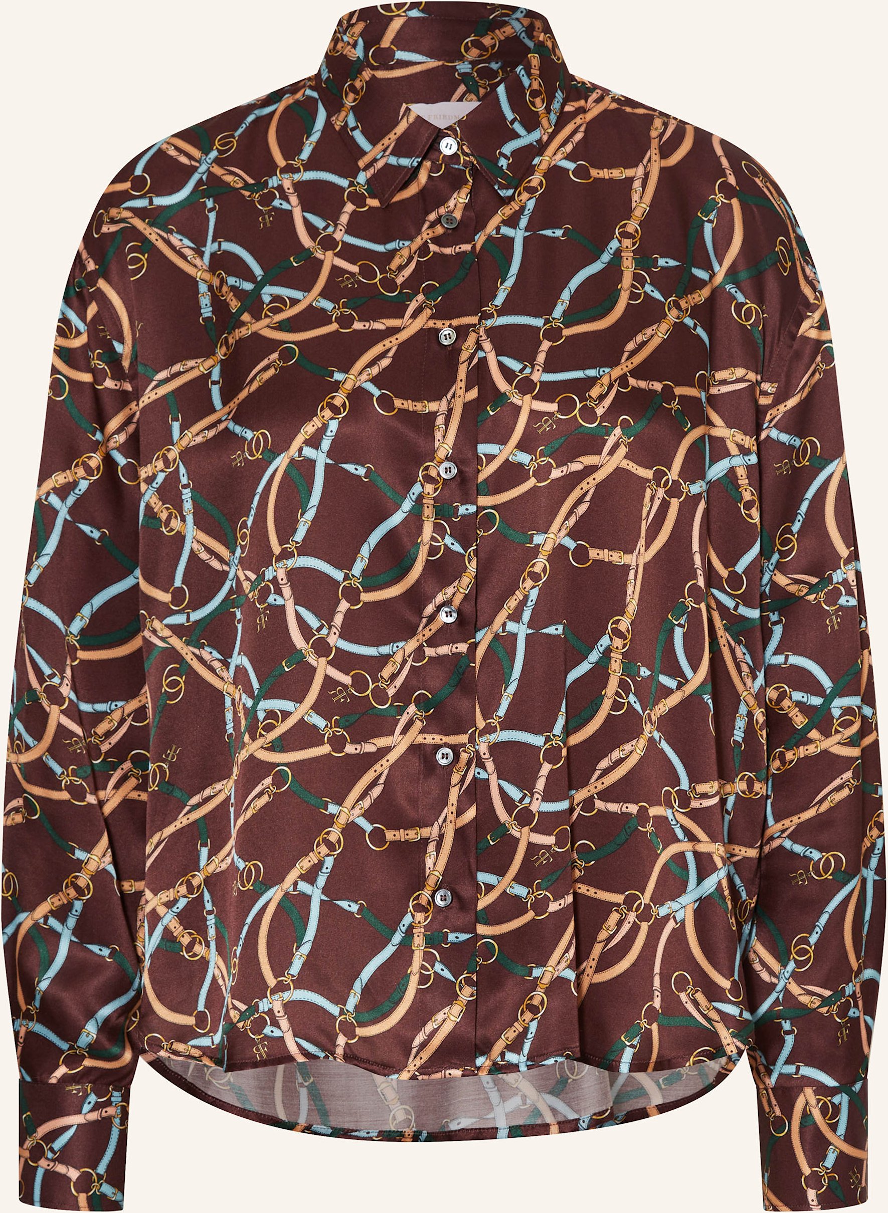 Thumbnail - Robert Friedman Hemdbluse Renee Aus Seide braun