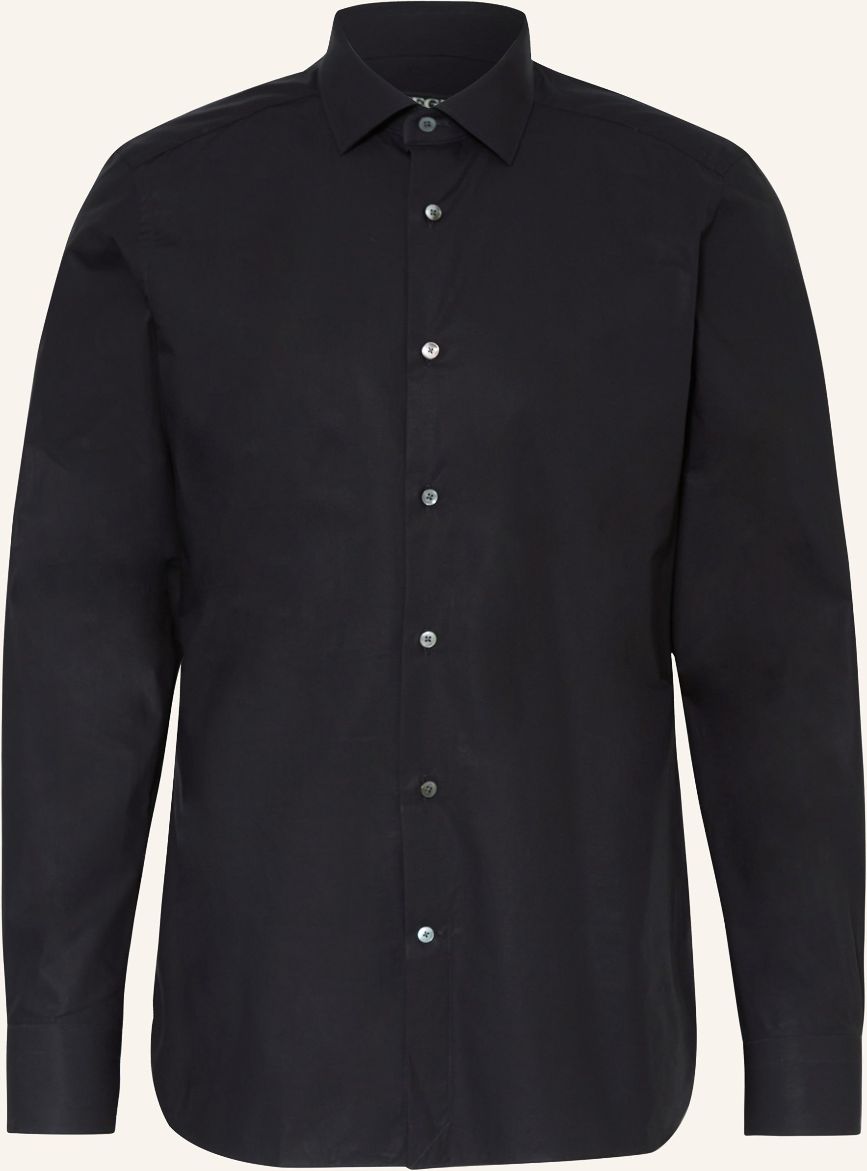 Zegna Hemd Regular Fit schwarz