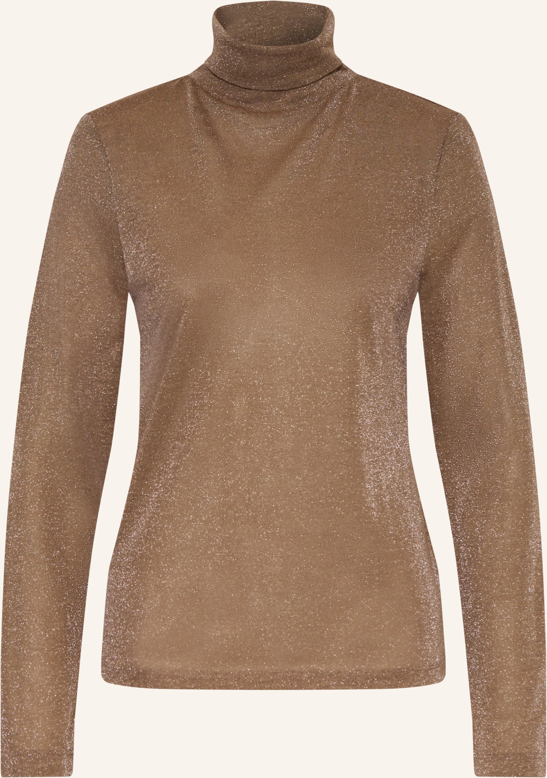 Drykorn Rollkragenshirt Zerafne Mit Glitzergarn beige