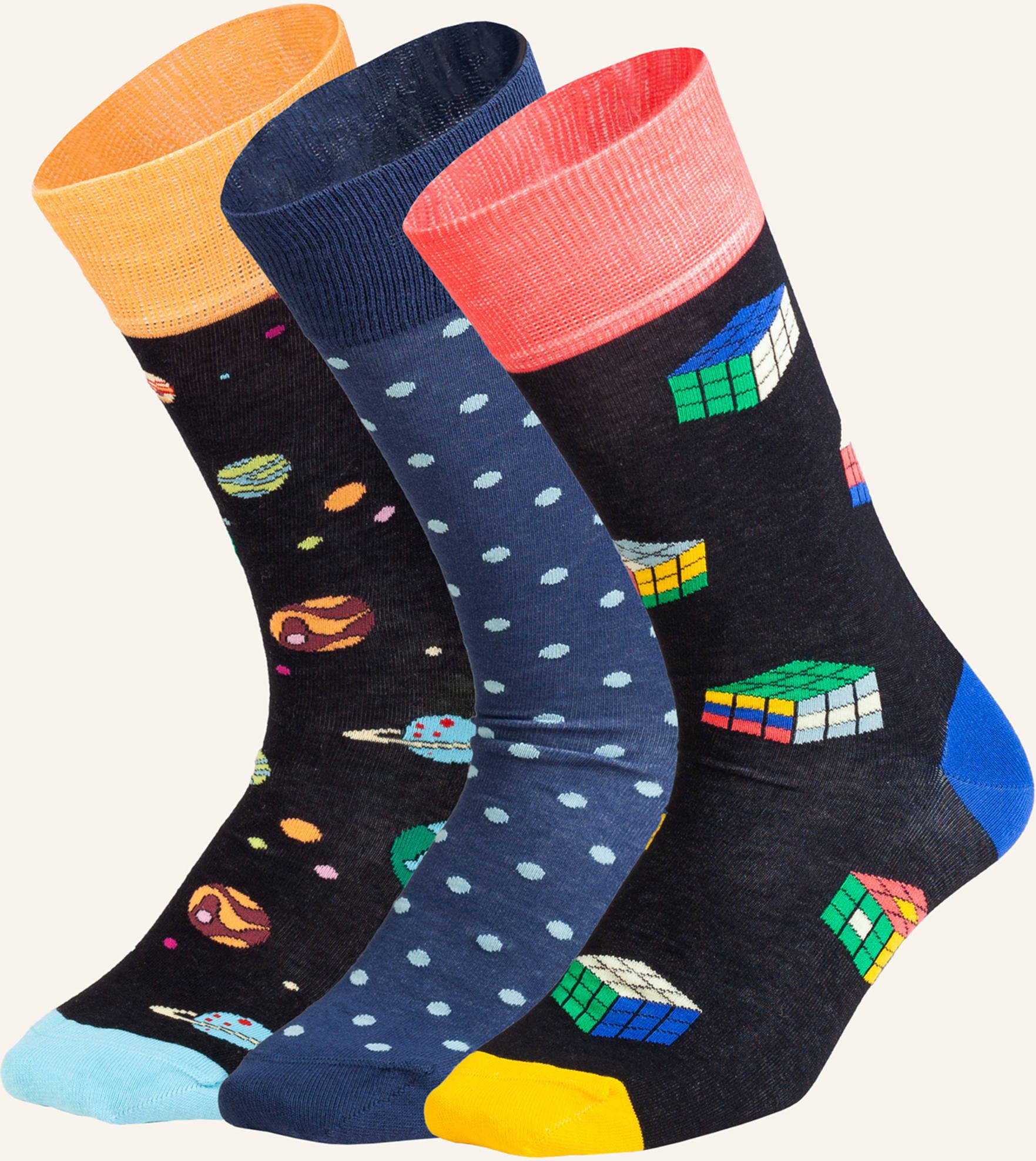 Dillysocks Socken Galactic Cubes braun