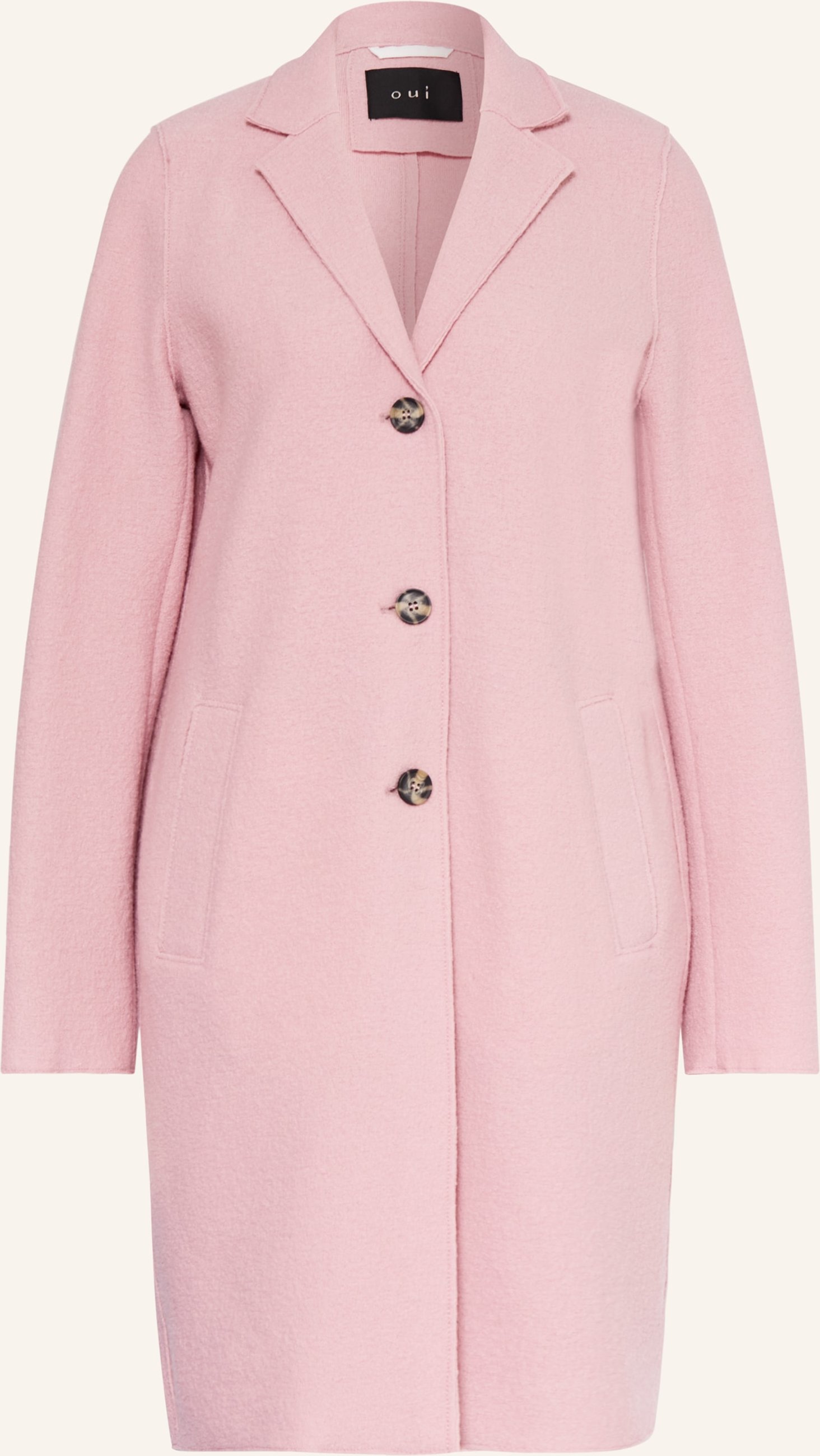 Oui Wollmantel rosa