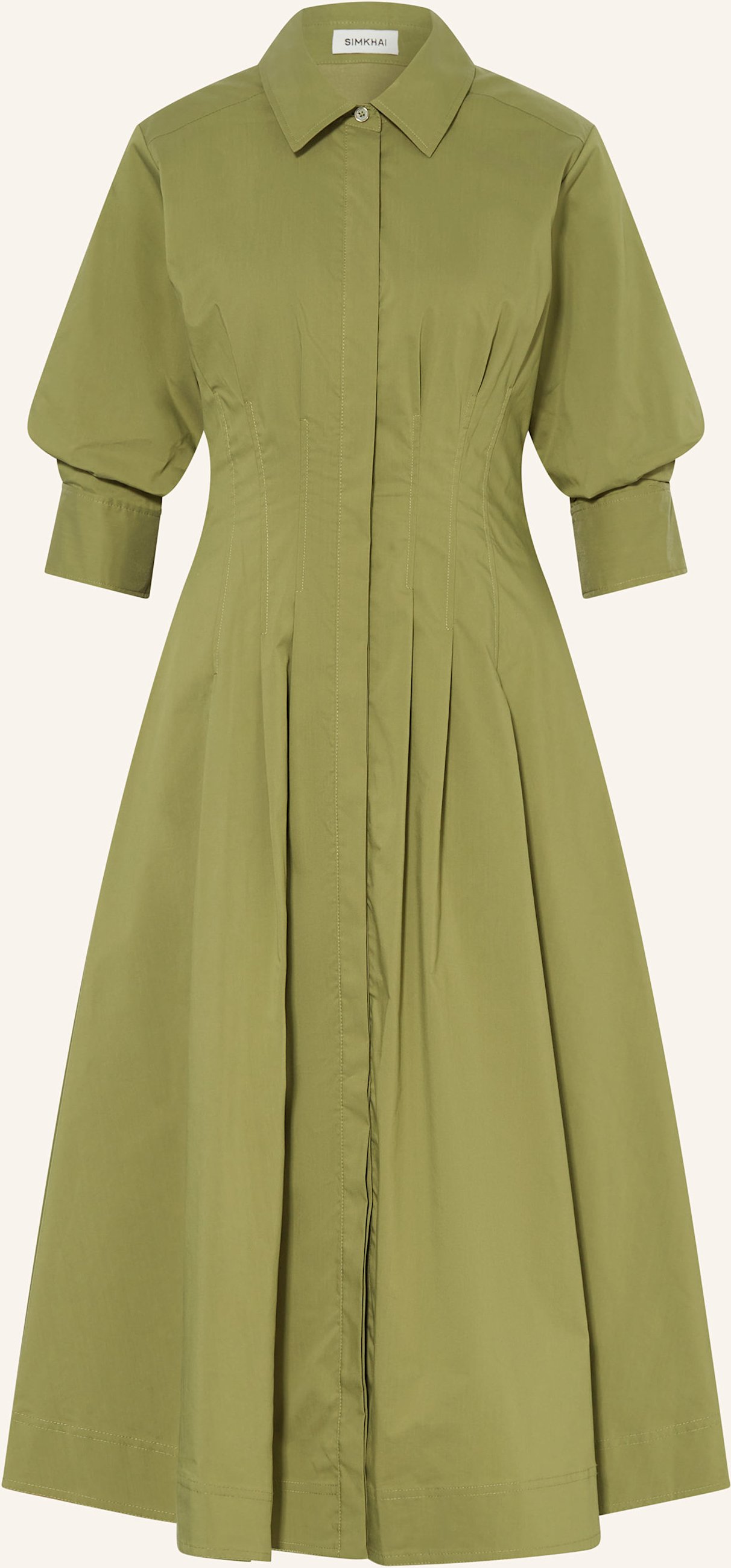 Simkhai Hemdblusenkleid Jazz Mit 3/4-Arm gruen