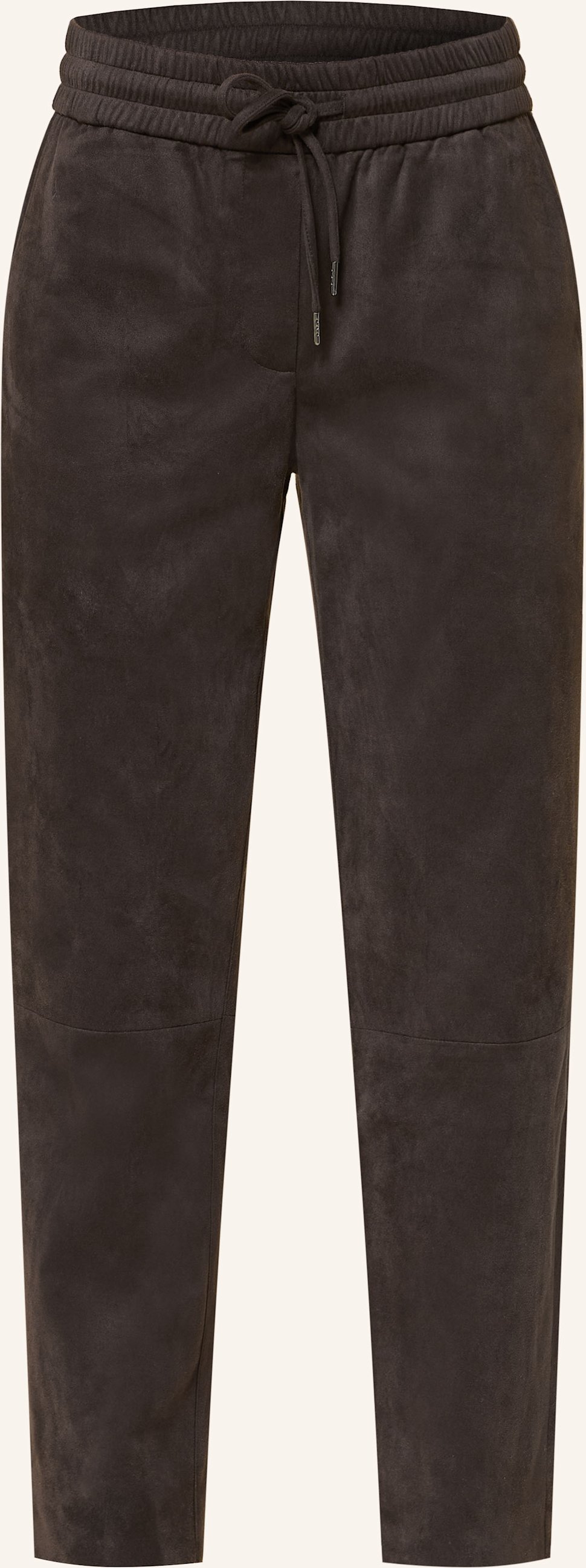 Juvia Hose Im Jogging-Stil In Lederoptik braun