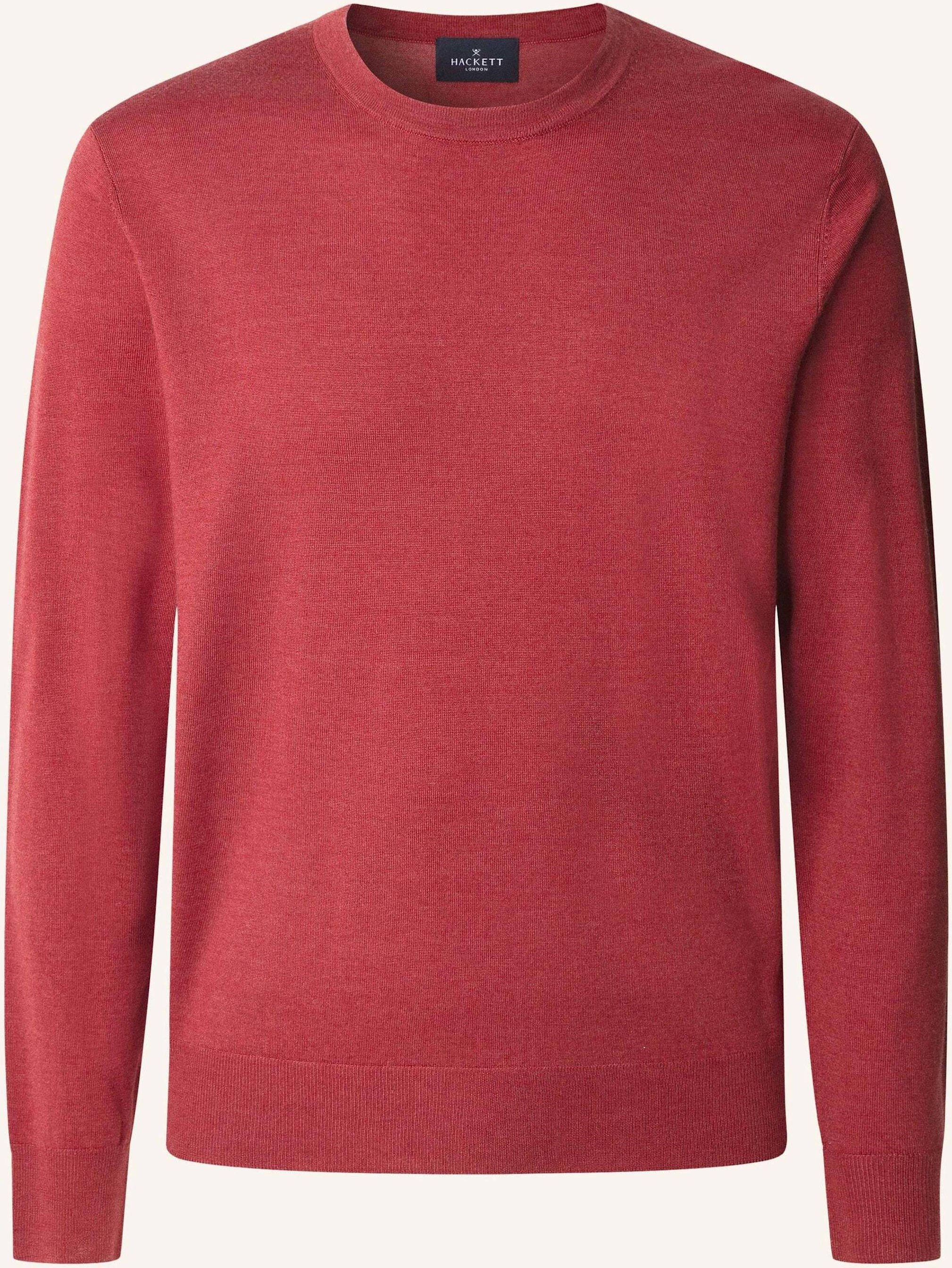 Hackett London Pullover Gmd Merino Silk Crew rot