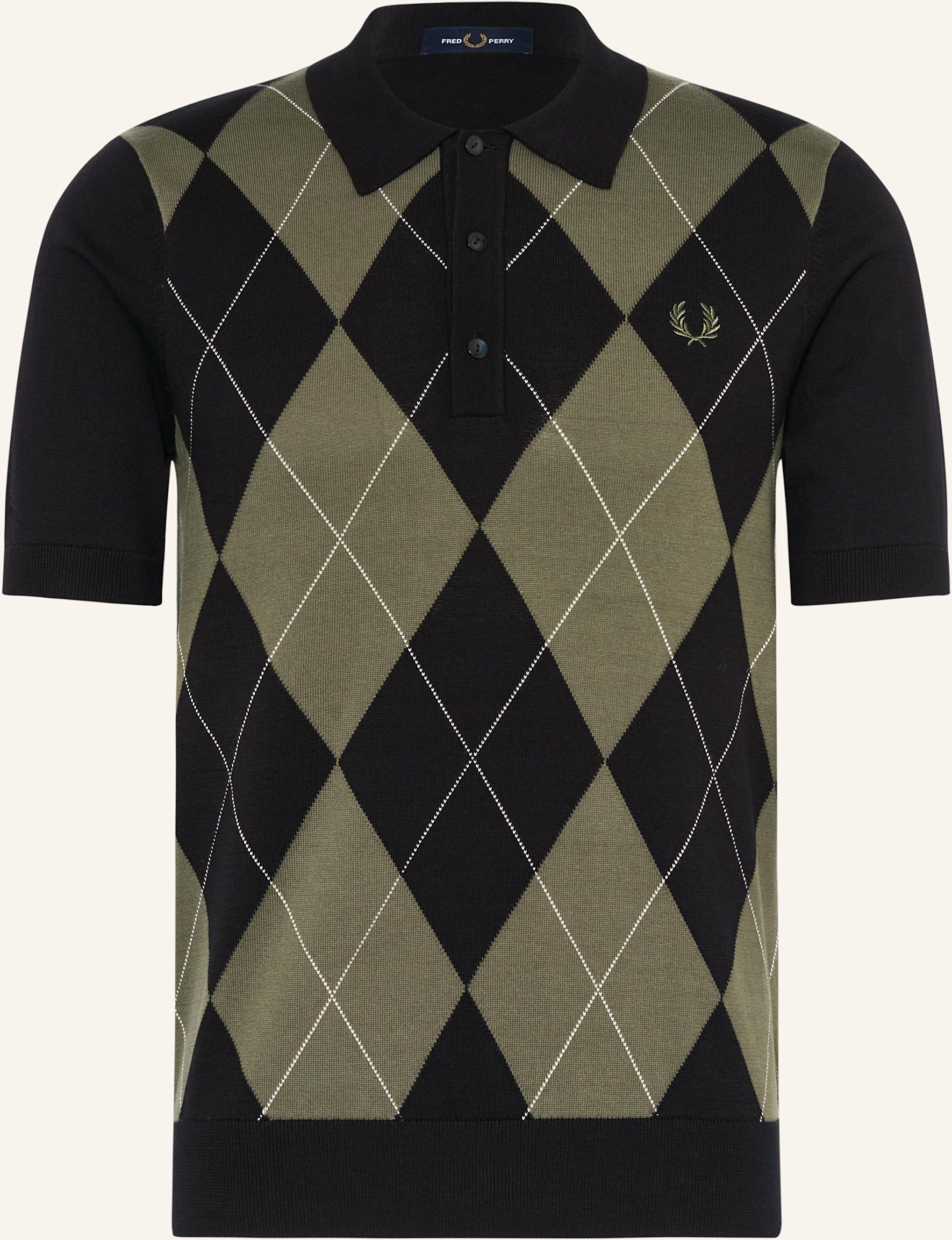 Fred Perry Jersey-Poloshirt schwarz