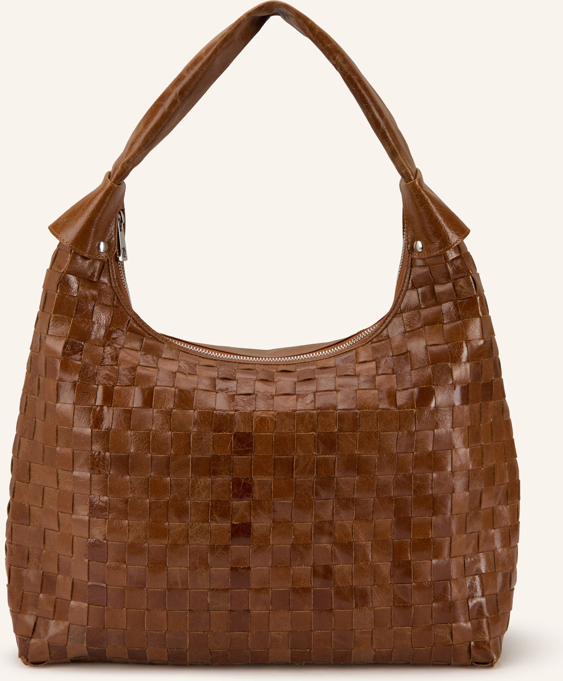 Núnoo Schultertasche Big Dandy Braided Megah braun