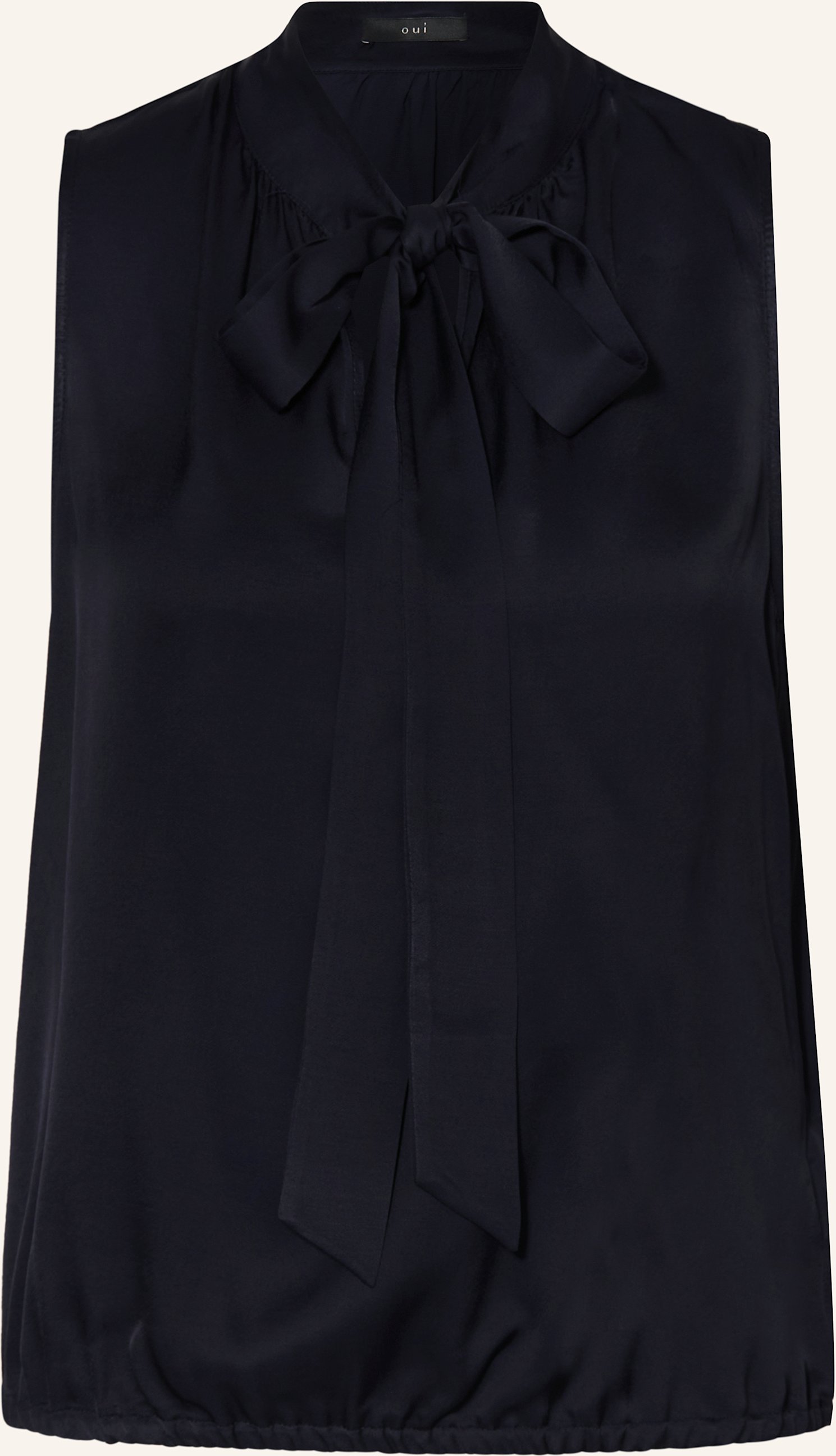 Oui Blusentop Aus Satin blau