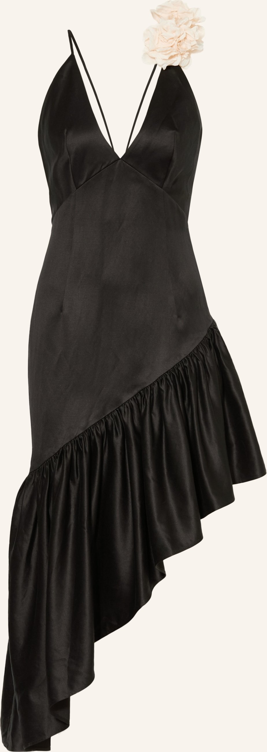 Sandro Cocktailkleid Mit Rüschen schwarz