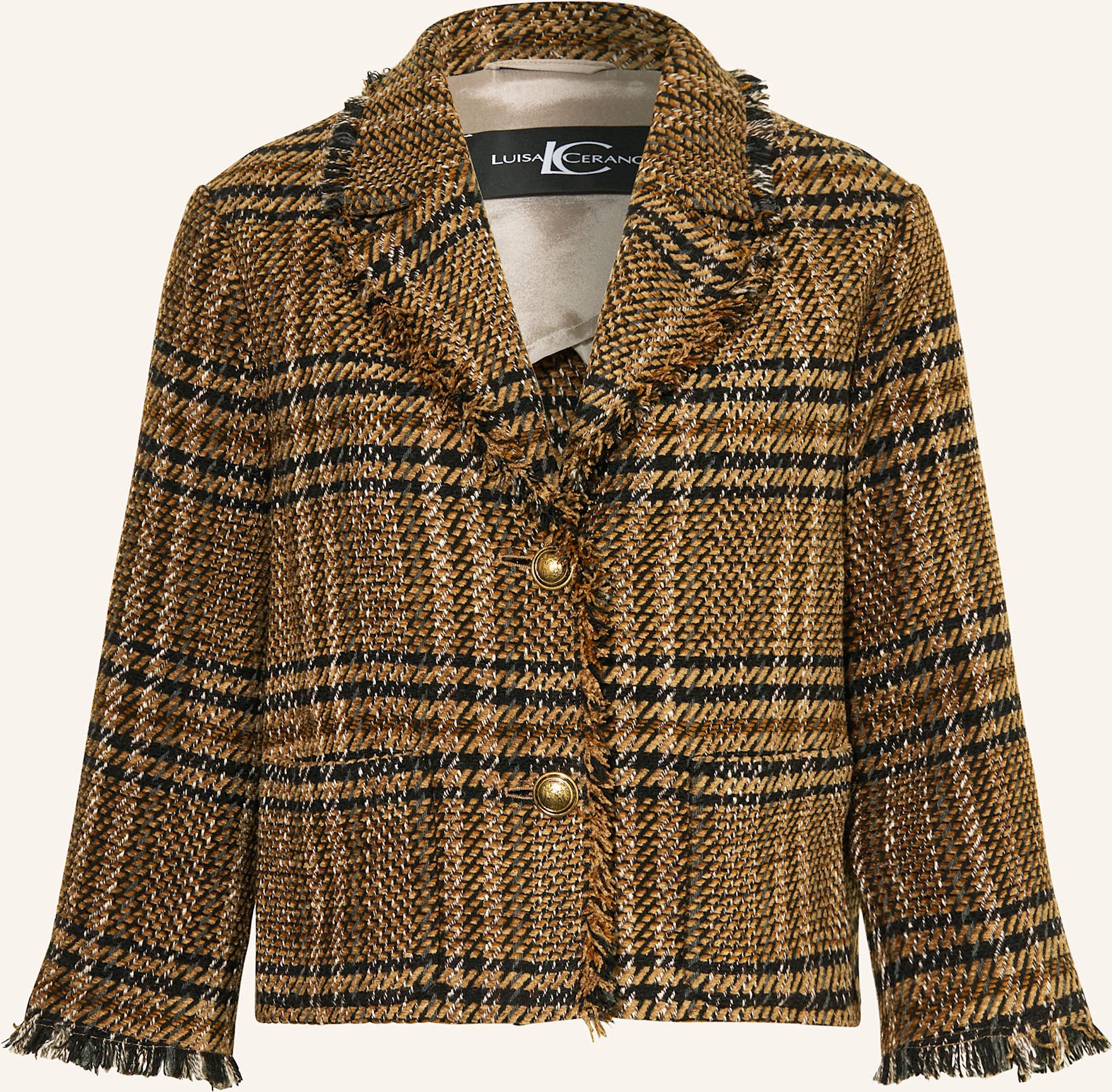 Luisa Cerano Tweed-Blazer schwarz