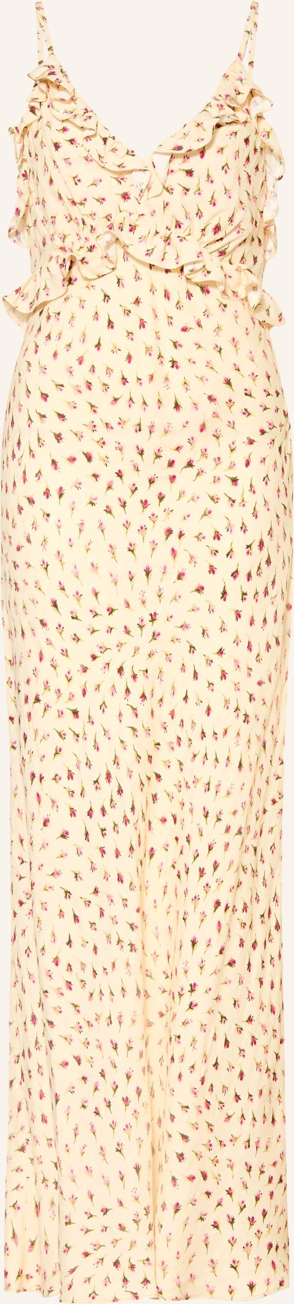 Sandro Kleid Mit Rüschen gelb