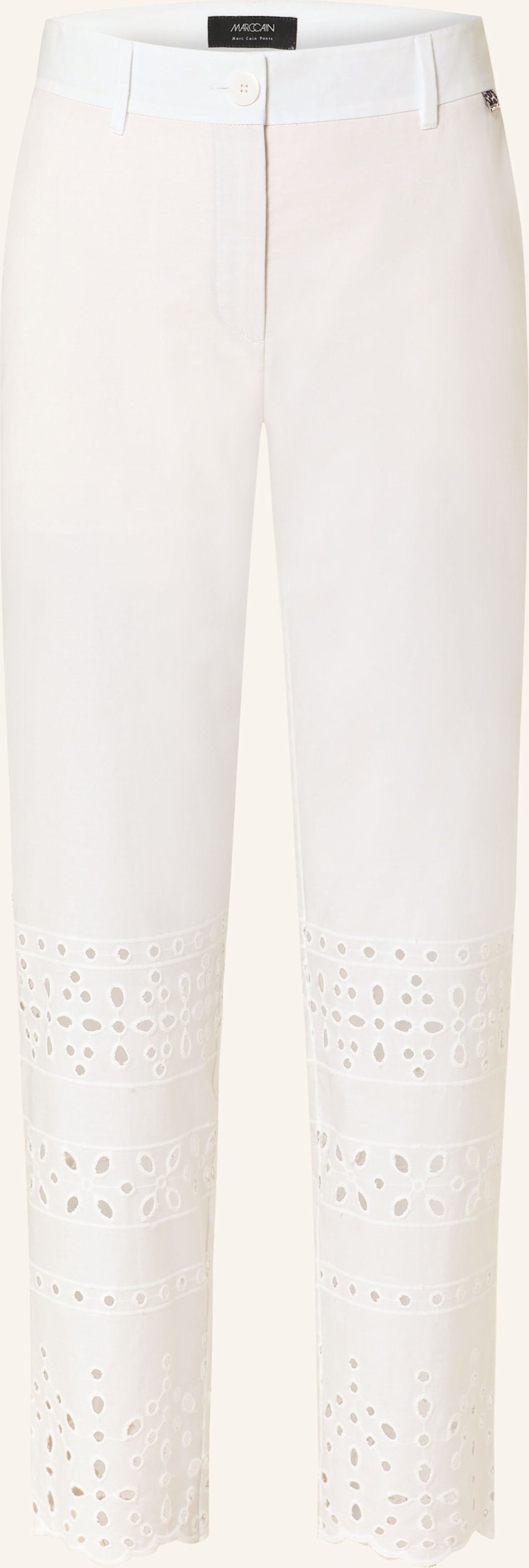 Marc Cain Hose Franca Mit Lochspitze weiss