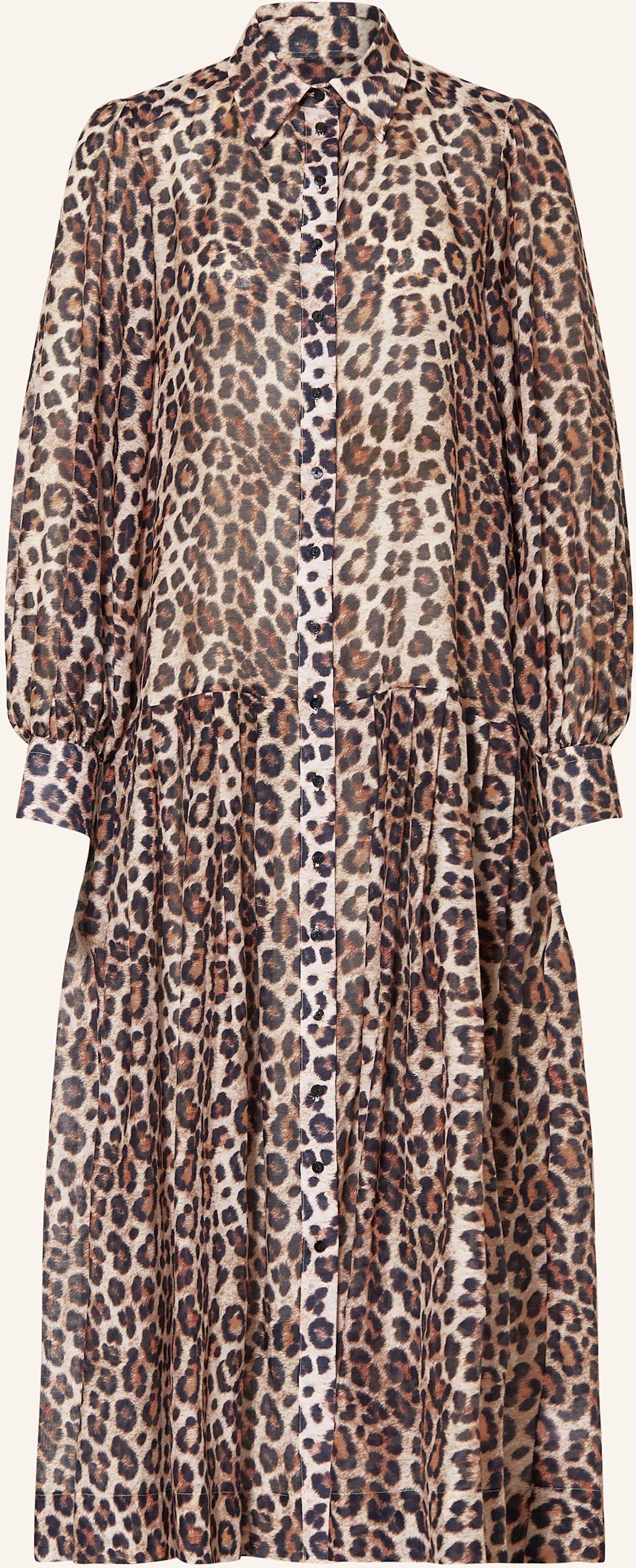 Émanou Hemdblusenkleid braun