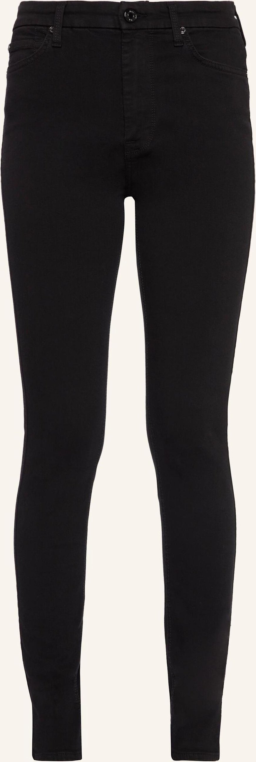 7 For All Mankind Jeans High Rise Skinny Fit schwarz
