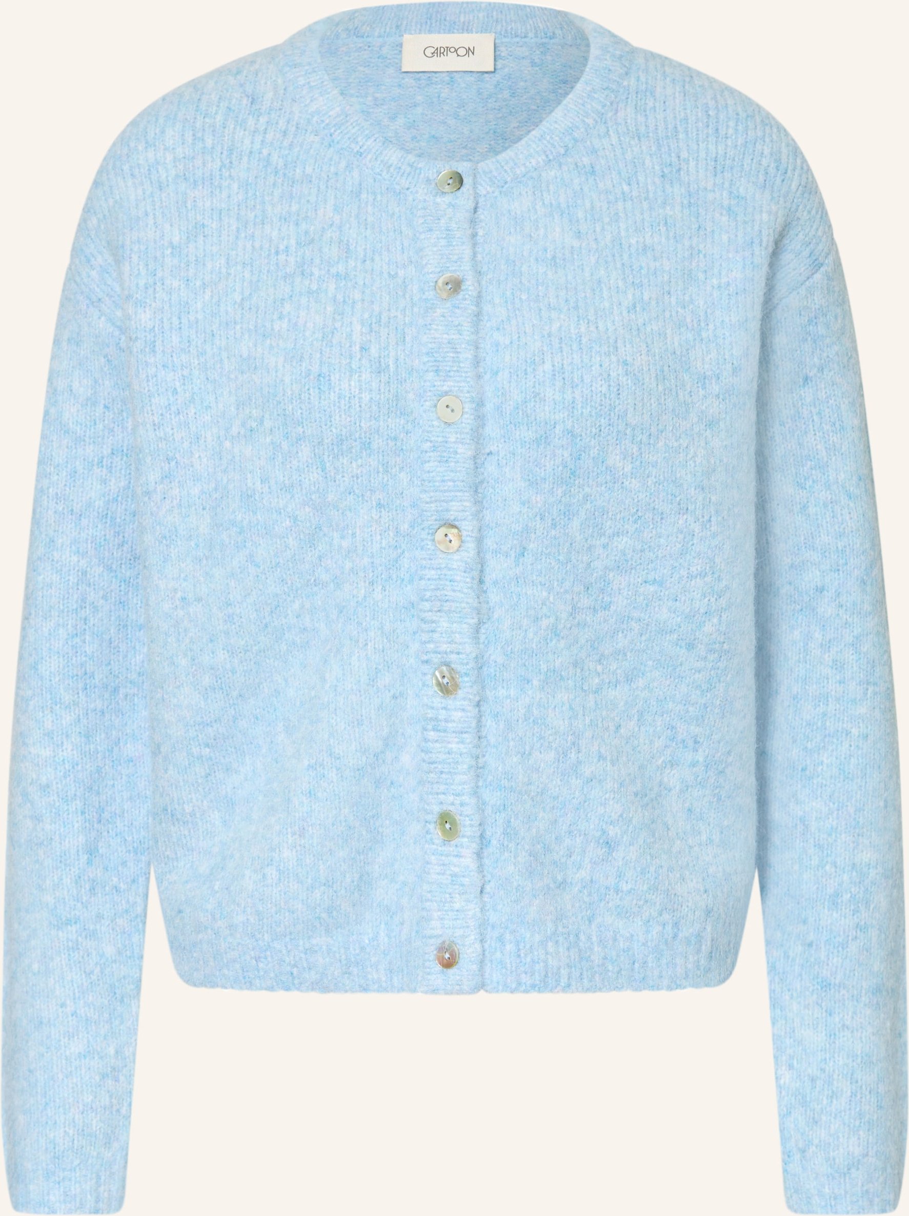 Cartoon Strickjacke blau