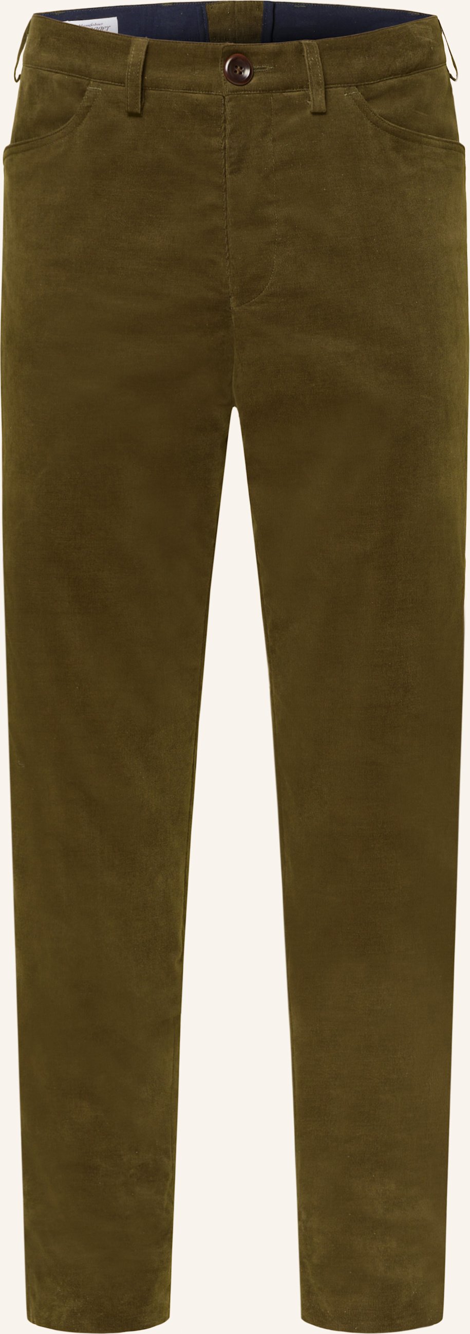 Grasegger Trachtenhose Turin Extra Slim Fit Aus Cord gruen