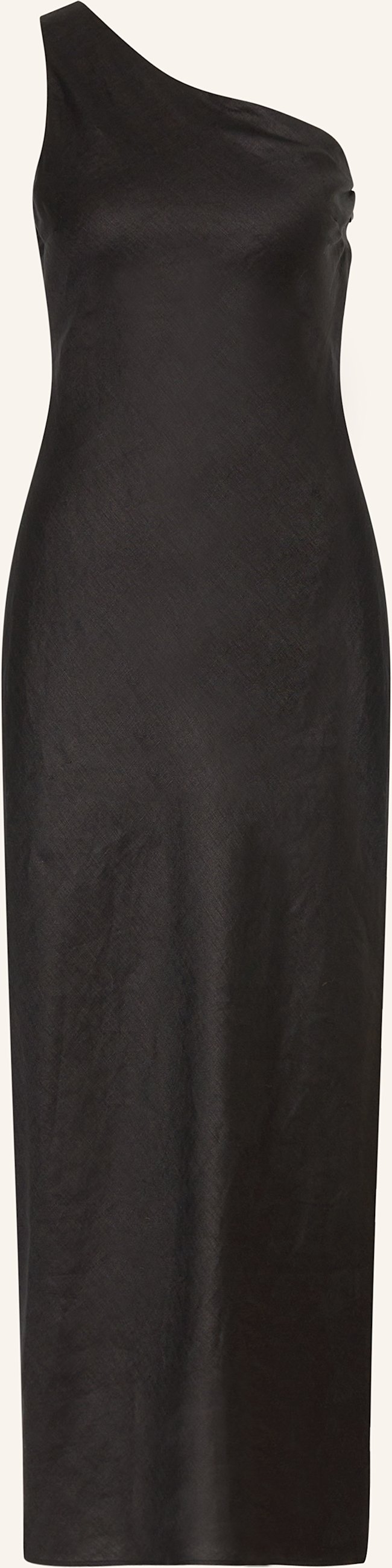 Mrs & Hugs One-Shoulder-Kleid Aus Leinen schwarz