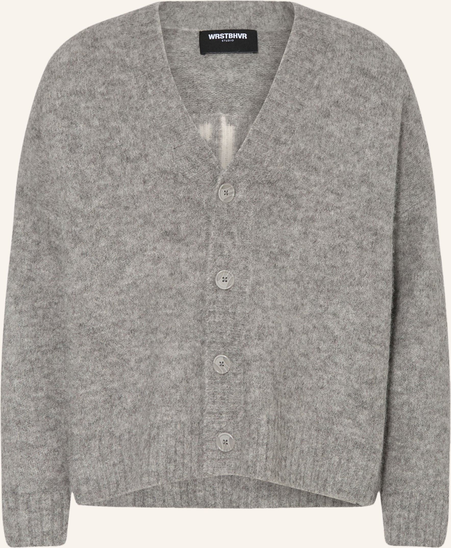 Wrstbhvr Strickjacke Enci Mit Alpaka grau