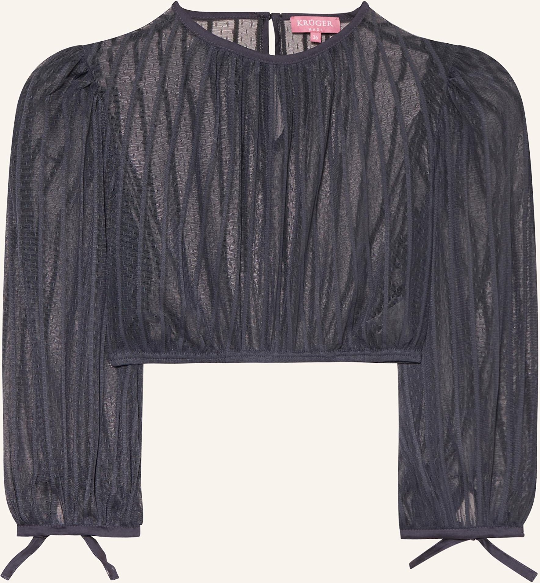 Krüger Dirndlbluse Lauryna Aus Mesh grau